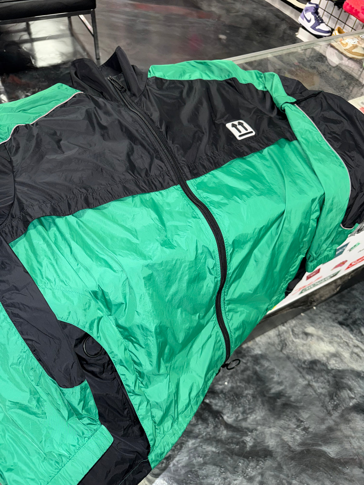 Size M Off White River Trail Track Jacket “Green/Black”