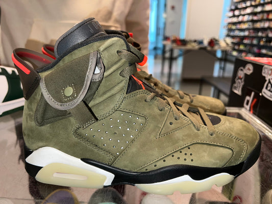 Size 9 Air Jordan 6 Travis Scott “Olive” Brand New (Mall)