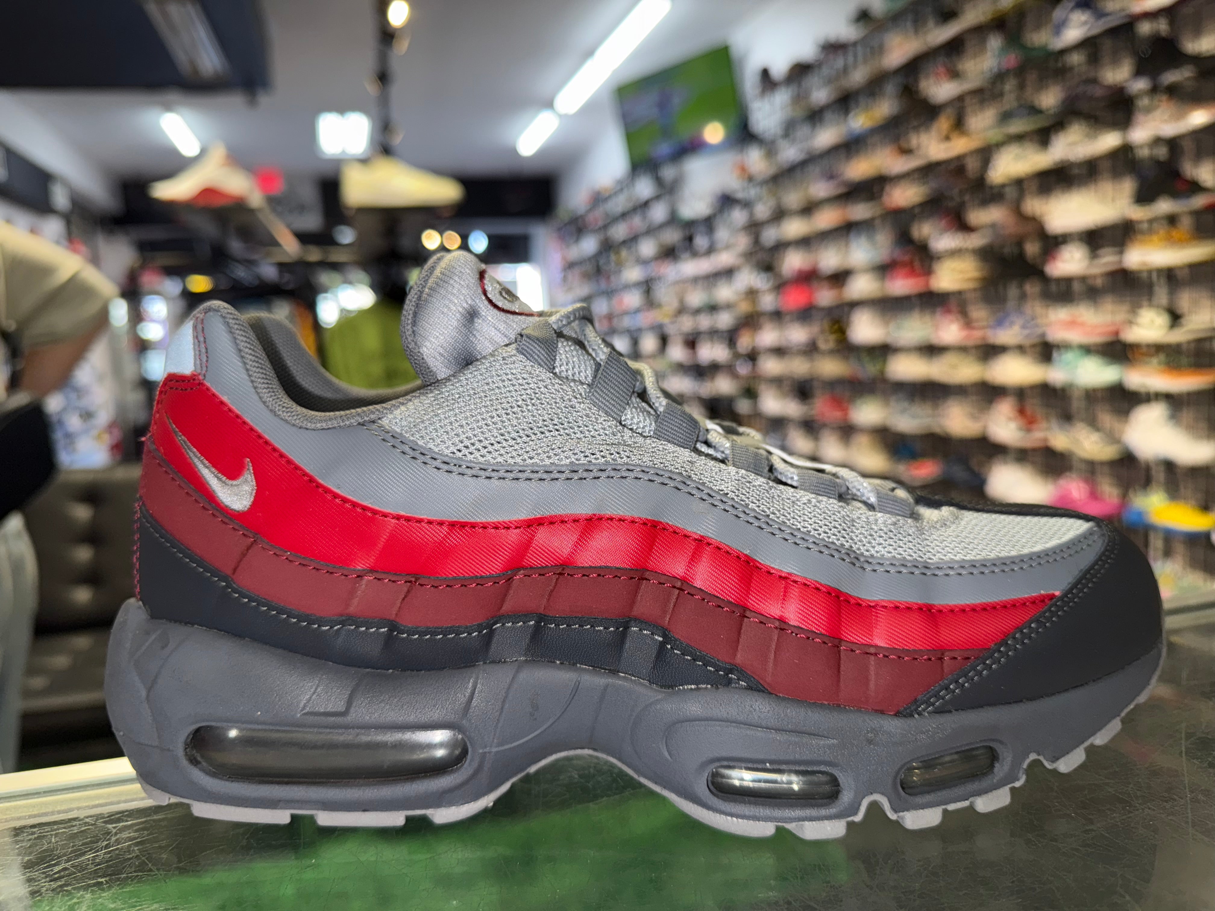 Size 8.5 Air Max 95 Essential “Team Red” Worn 1x
