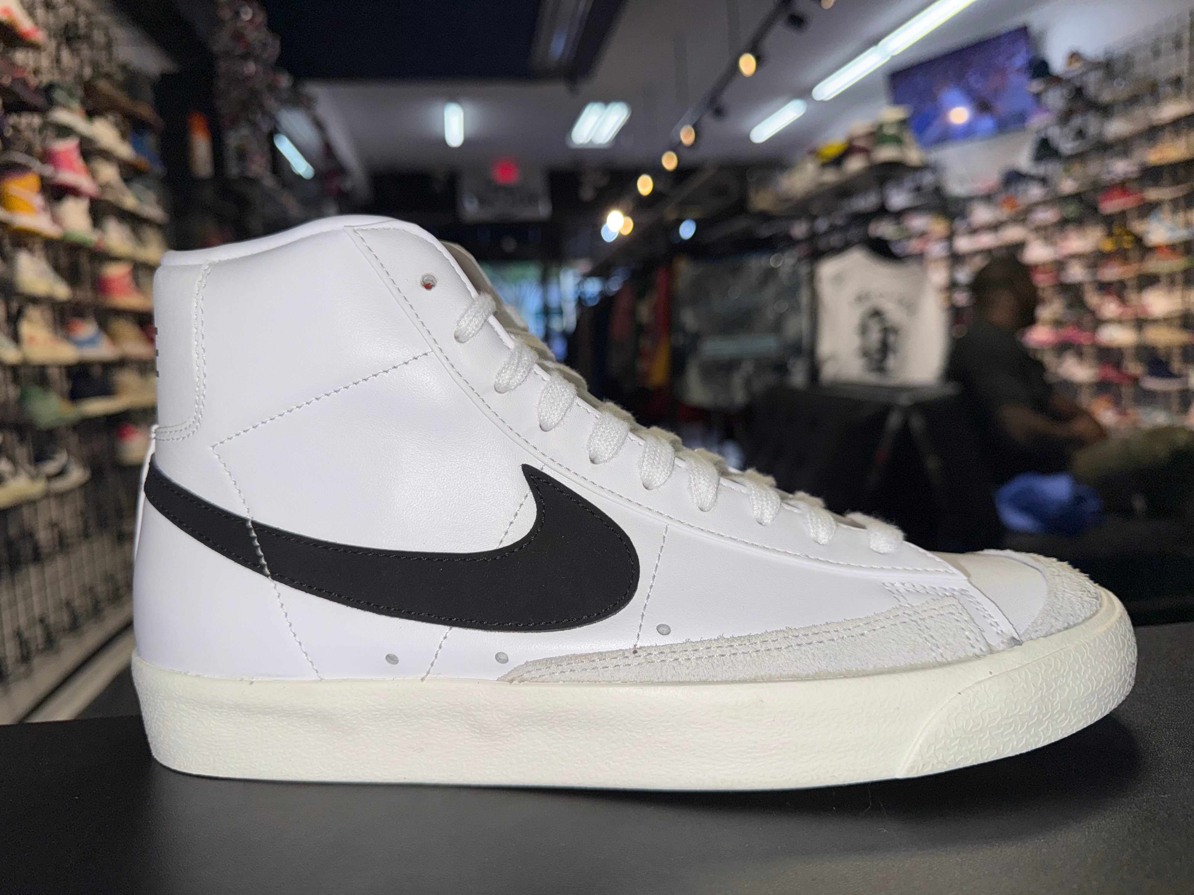 Size 9.5 (11W) Blazer High 77’ “White Black”