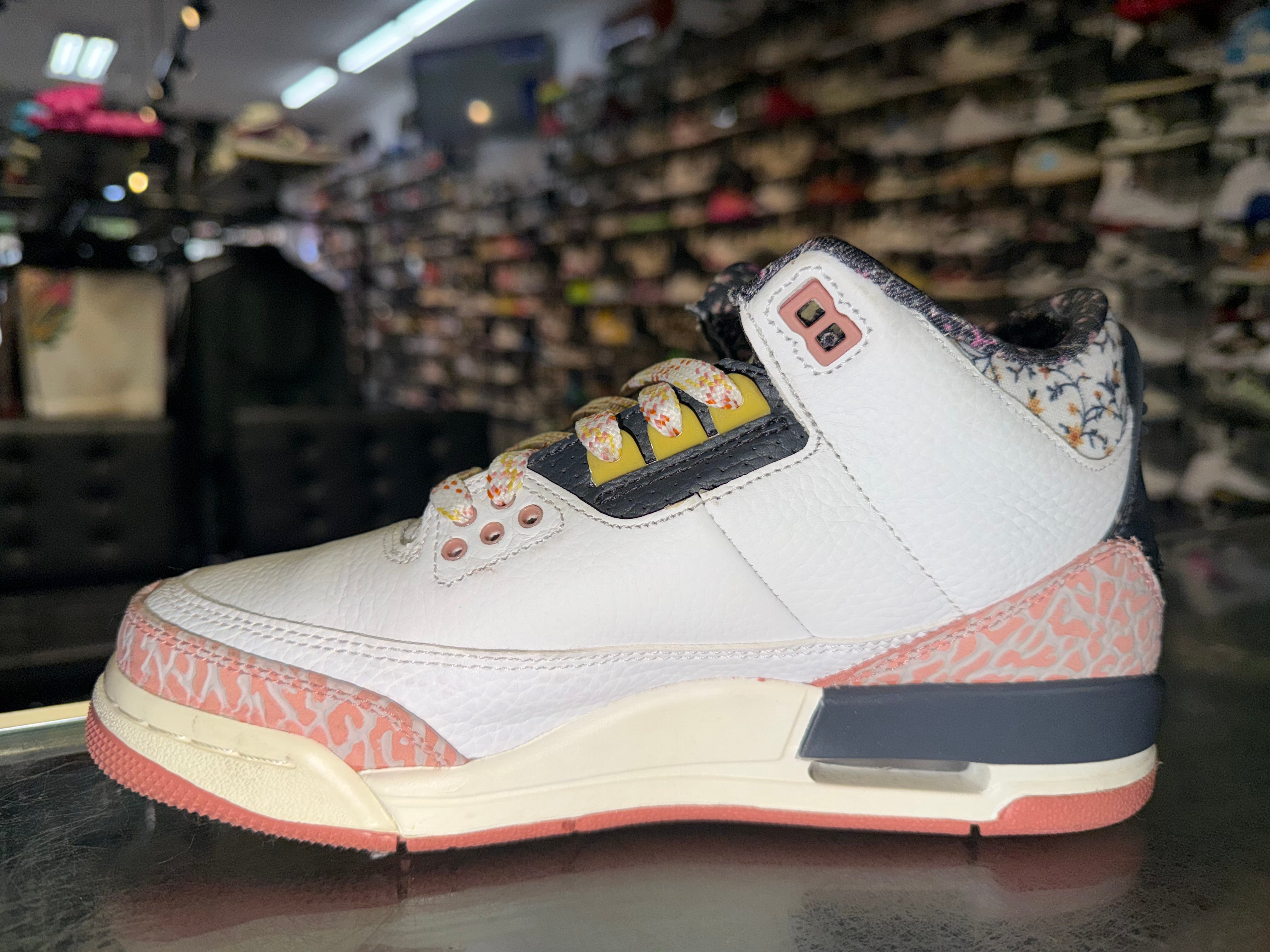 Size 5.5y Air Jordan 3 "Vintage Floral"