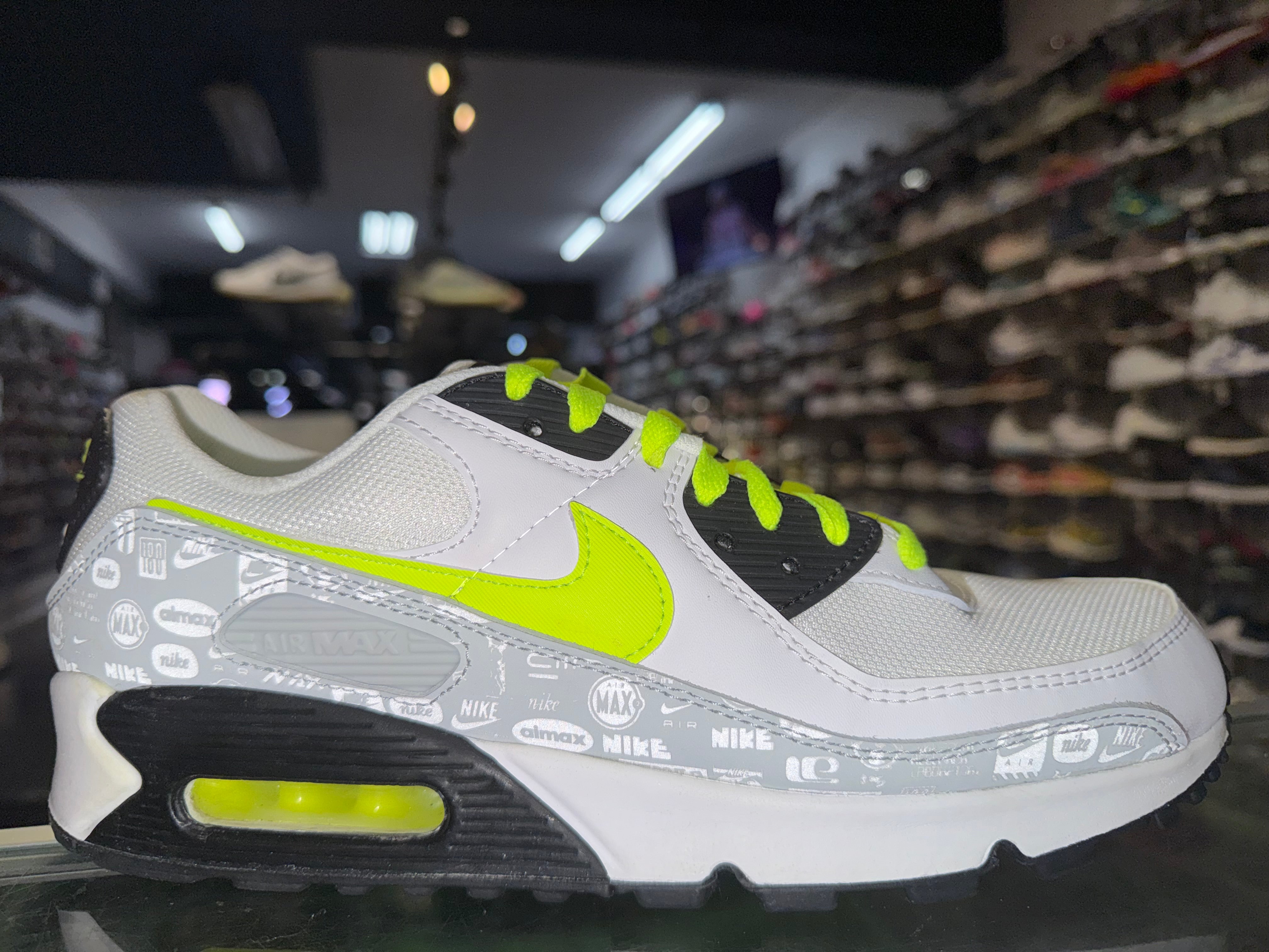 Size 10 Air Max 90 "Reflective Mosaic Of Logos"