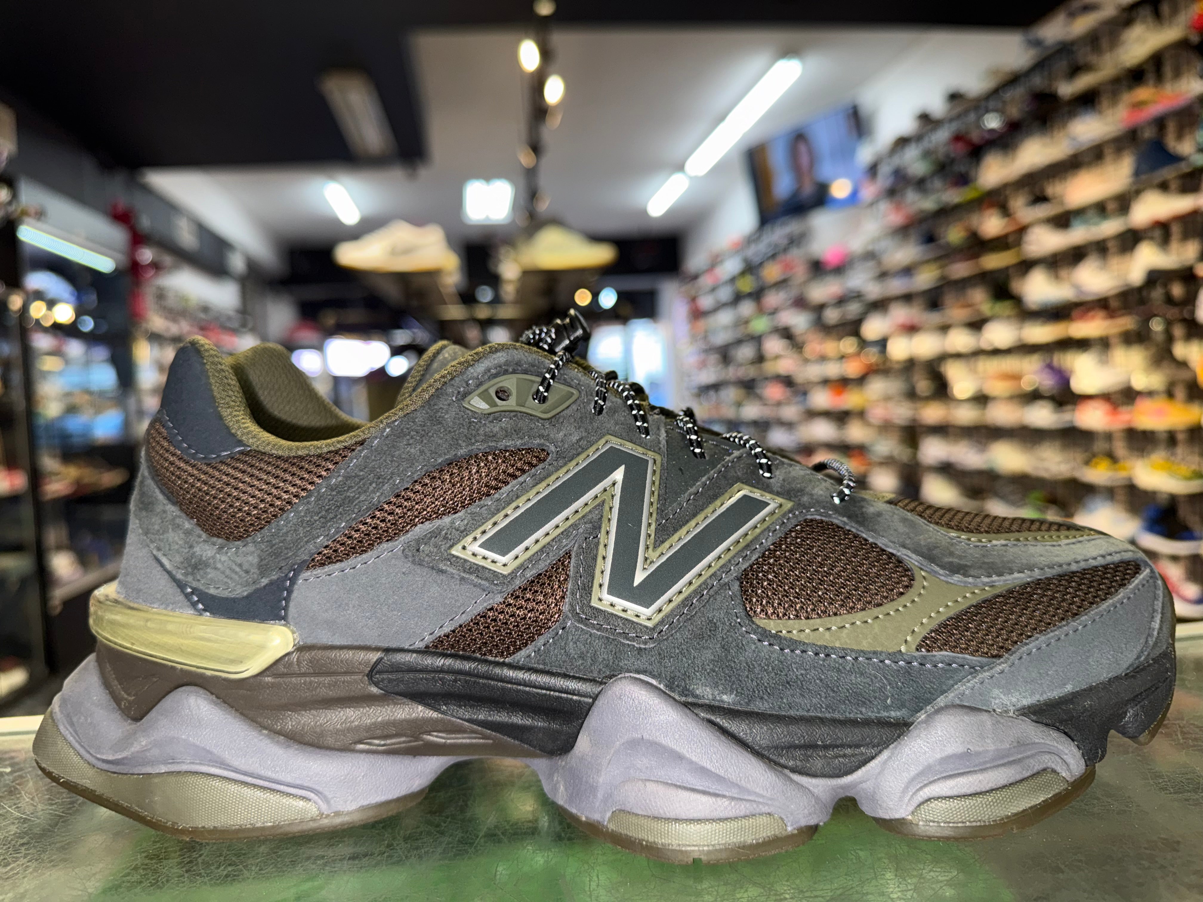 Size 9 New Balance 9060 “Blacktop Dark Moss”