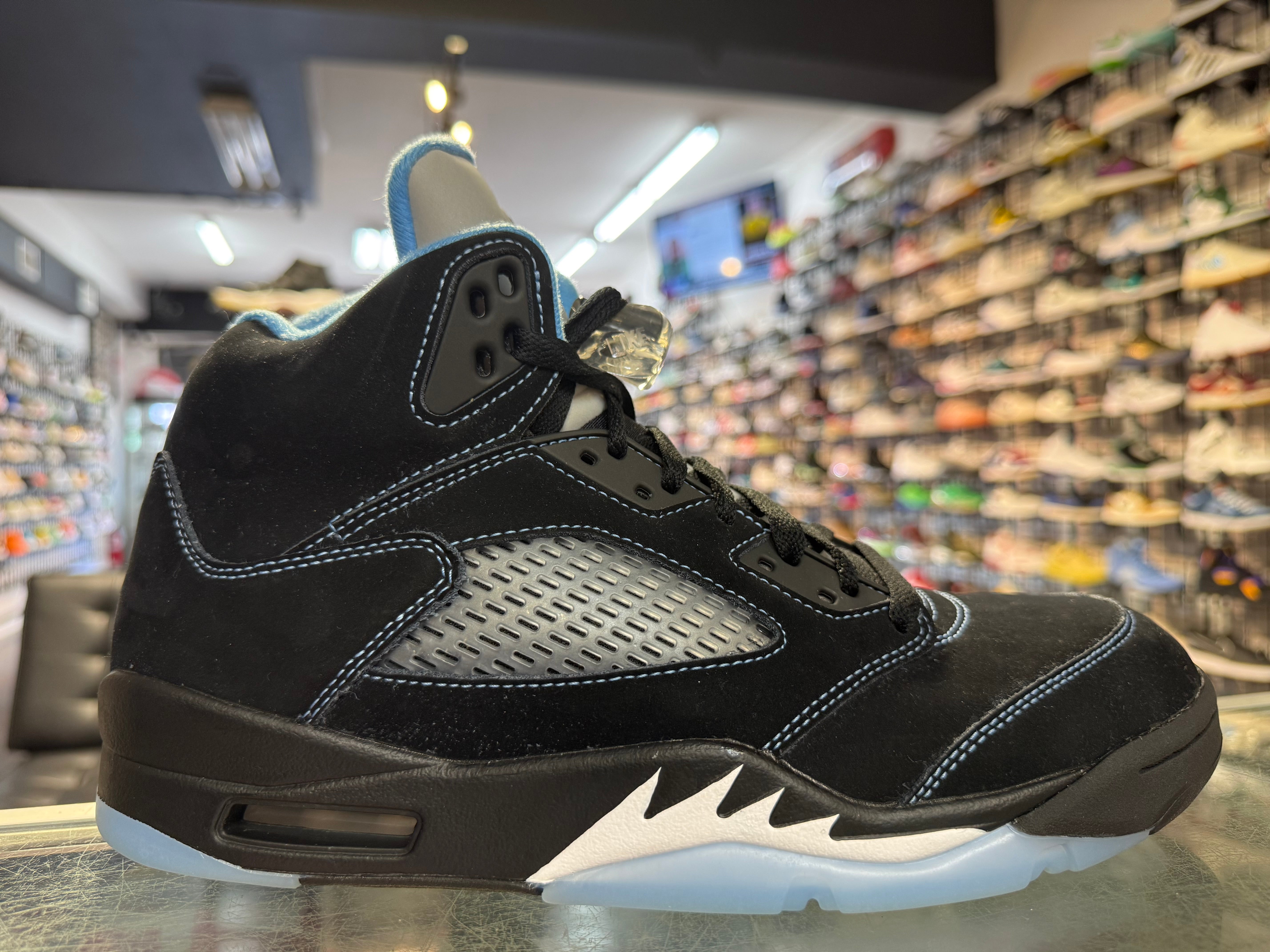 Size 9.5 Air Jordan 5 "Black University Blue" 2026