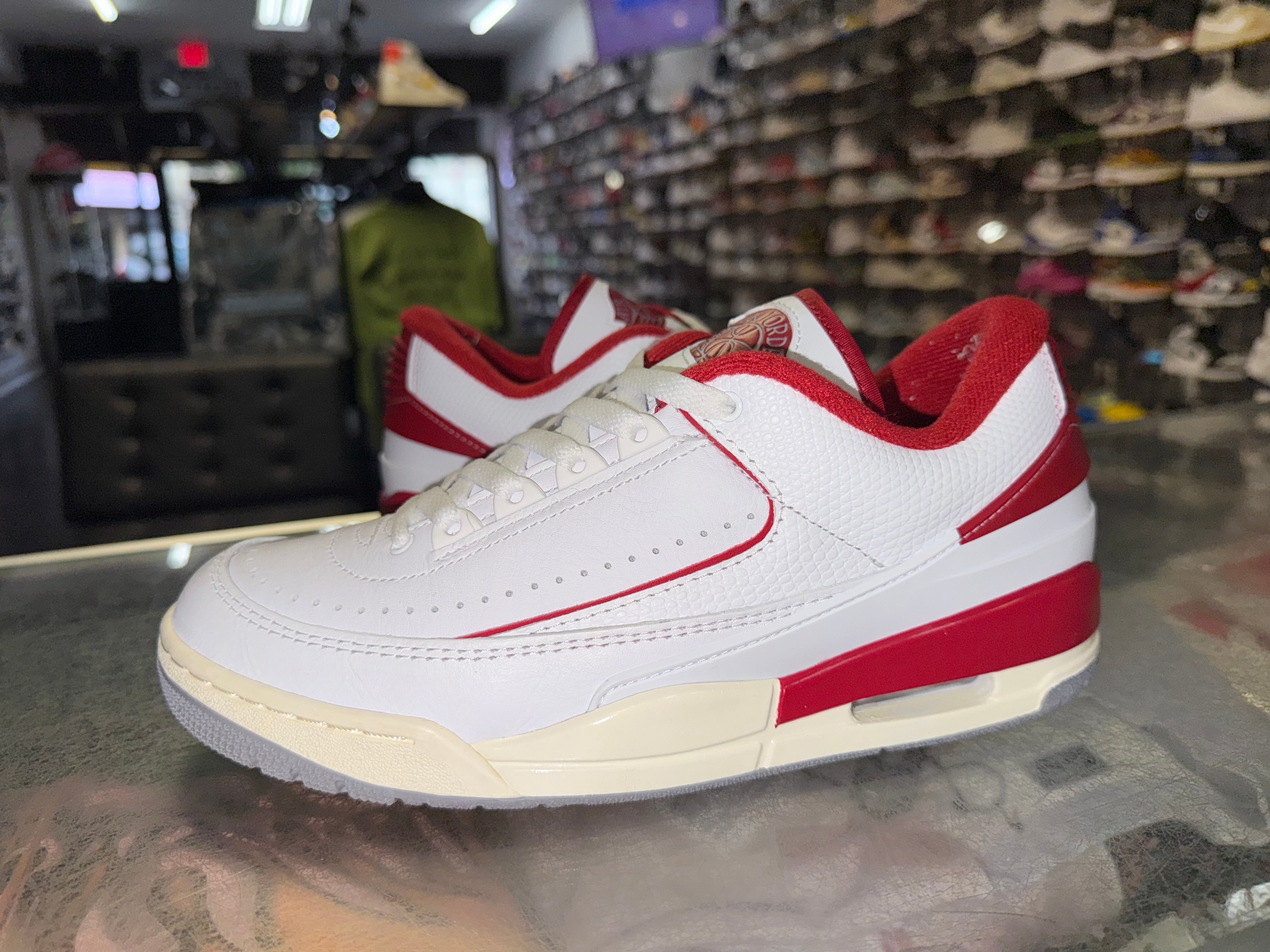 Size 8 Air Jordan 2/3 “White Red” Worn 1x