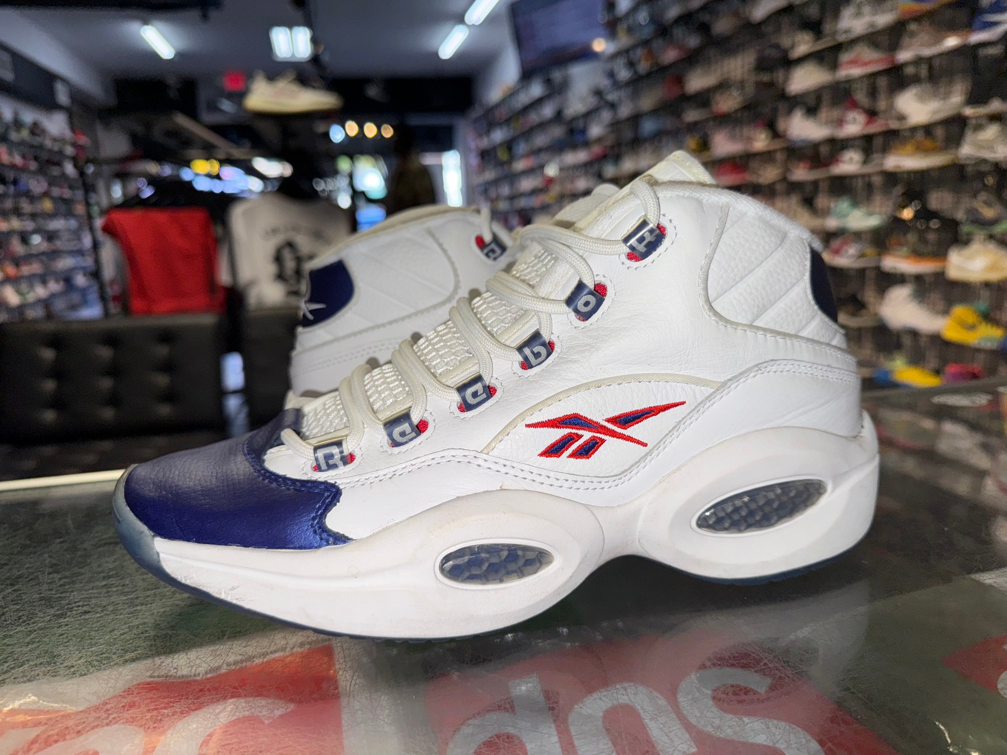 Size 10 Reebok Question Mid “Blue Toe”