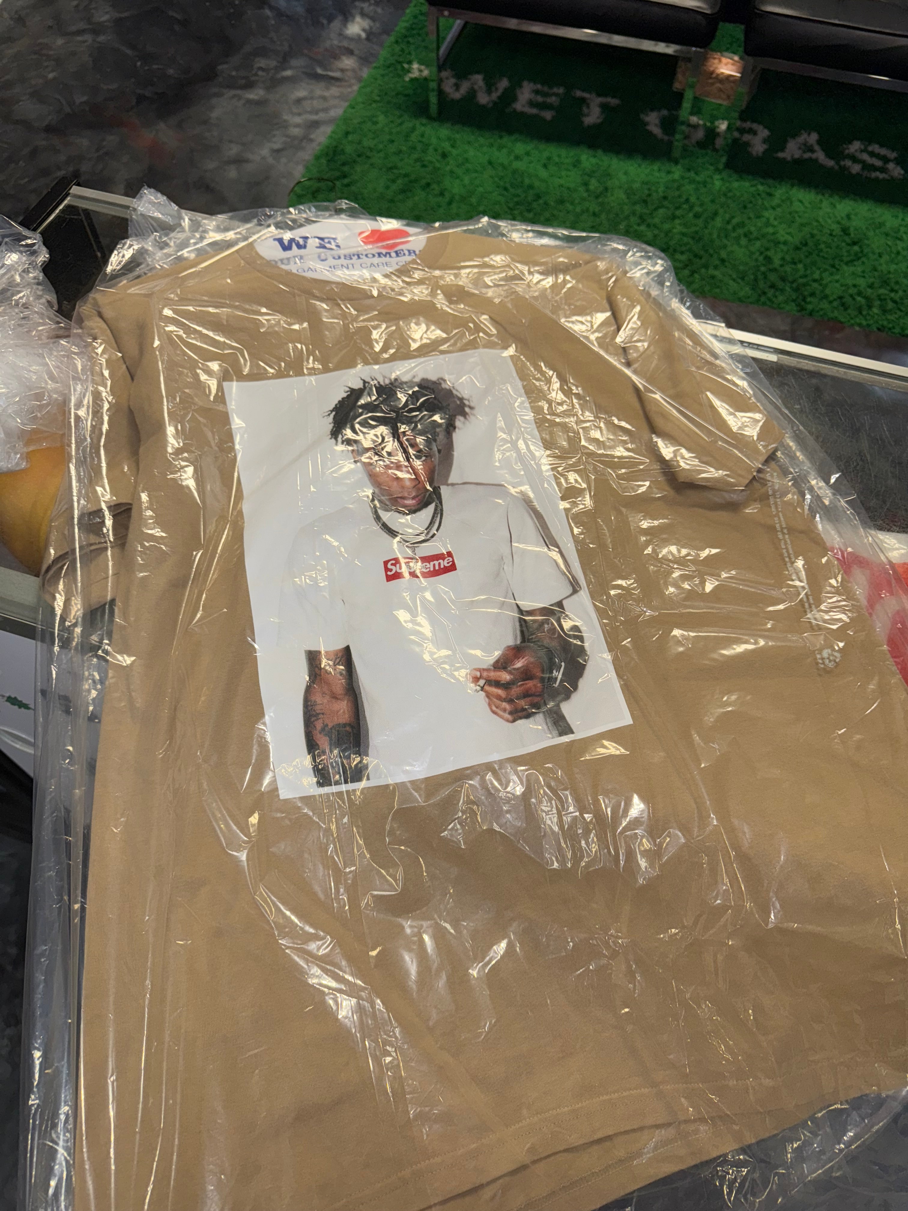 Size L Supreme NBA Youngboy Tee “Khaki”