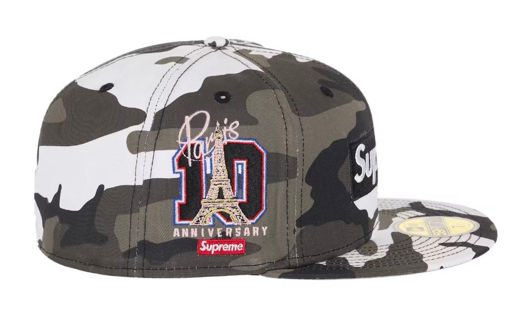 Size 7 1/2 Supreme Shop Anniversary Box Logo Fitted Hat “Camo” Brand New