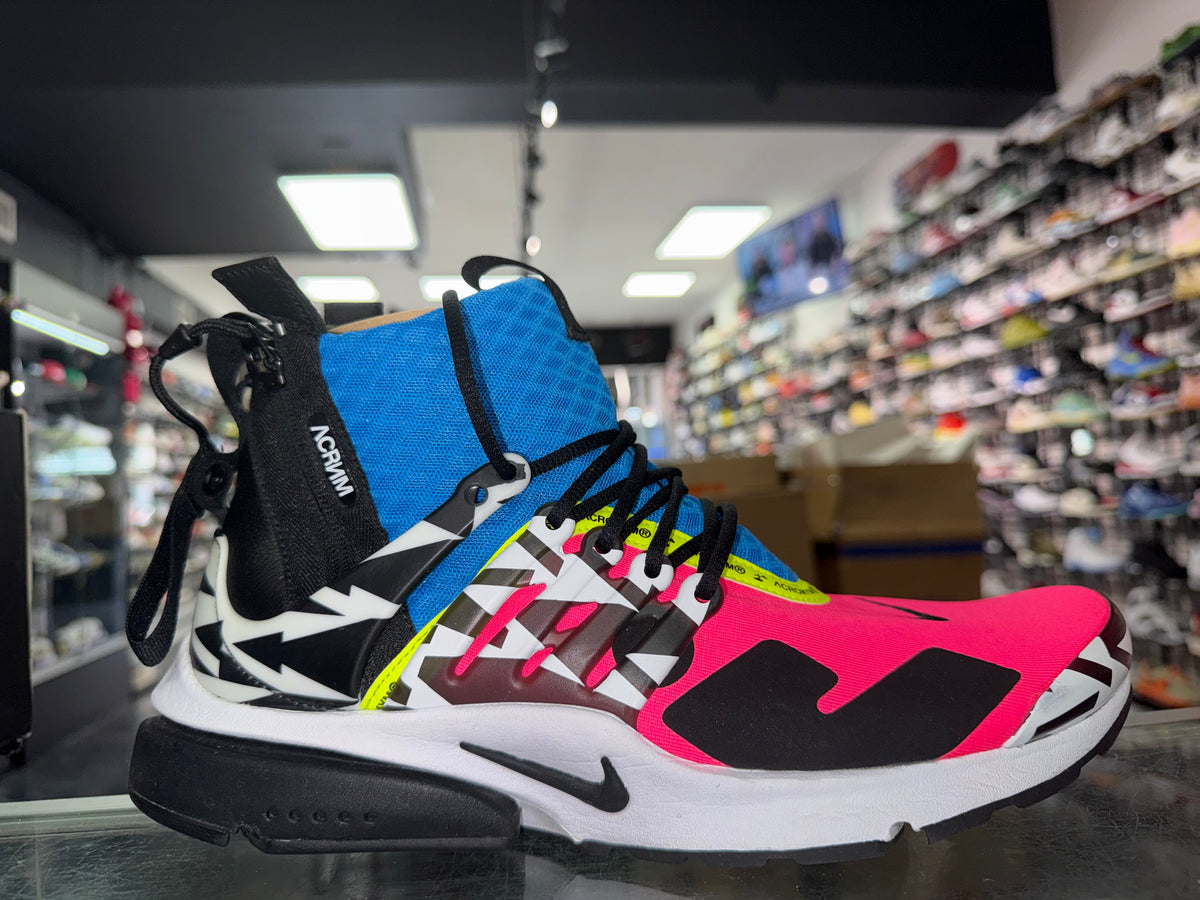 Air Presto Mid Acronym Racer Pink sneaker, pre-owned, size 10