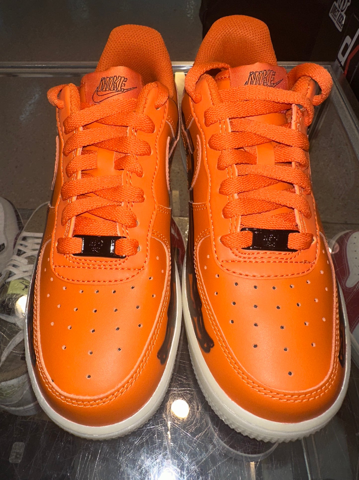 Size 5 Air Force 1 Low “Orange Skeleton Halloween” Brand New (Mall)