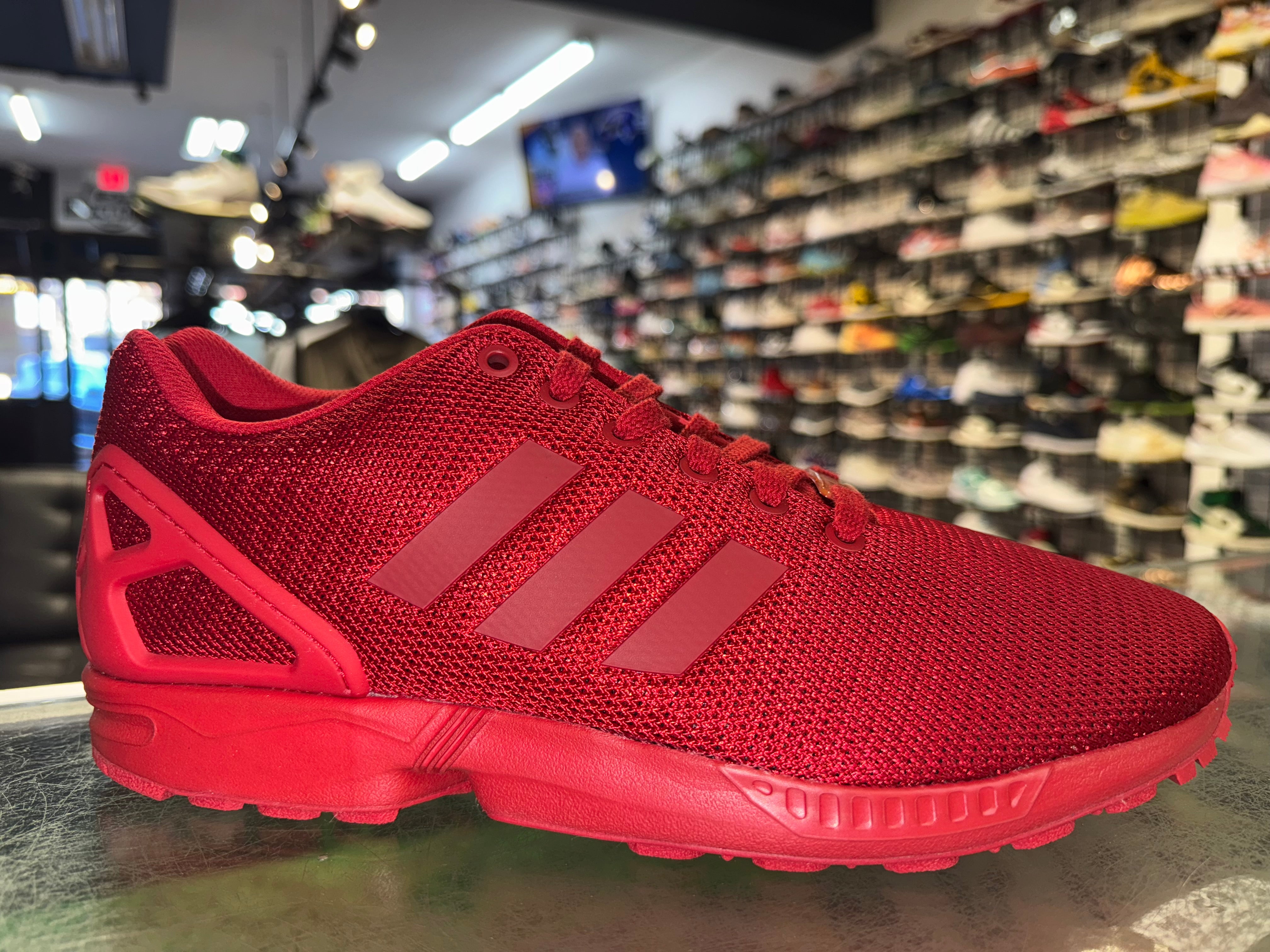 Size 10 Adidas ZX Flux "Red" Brand New
