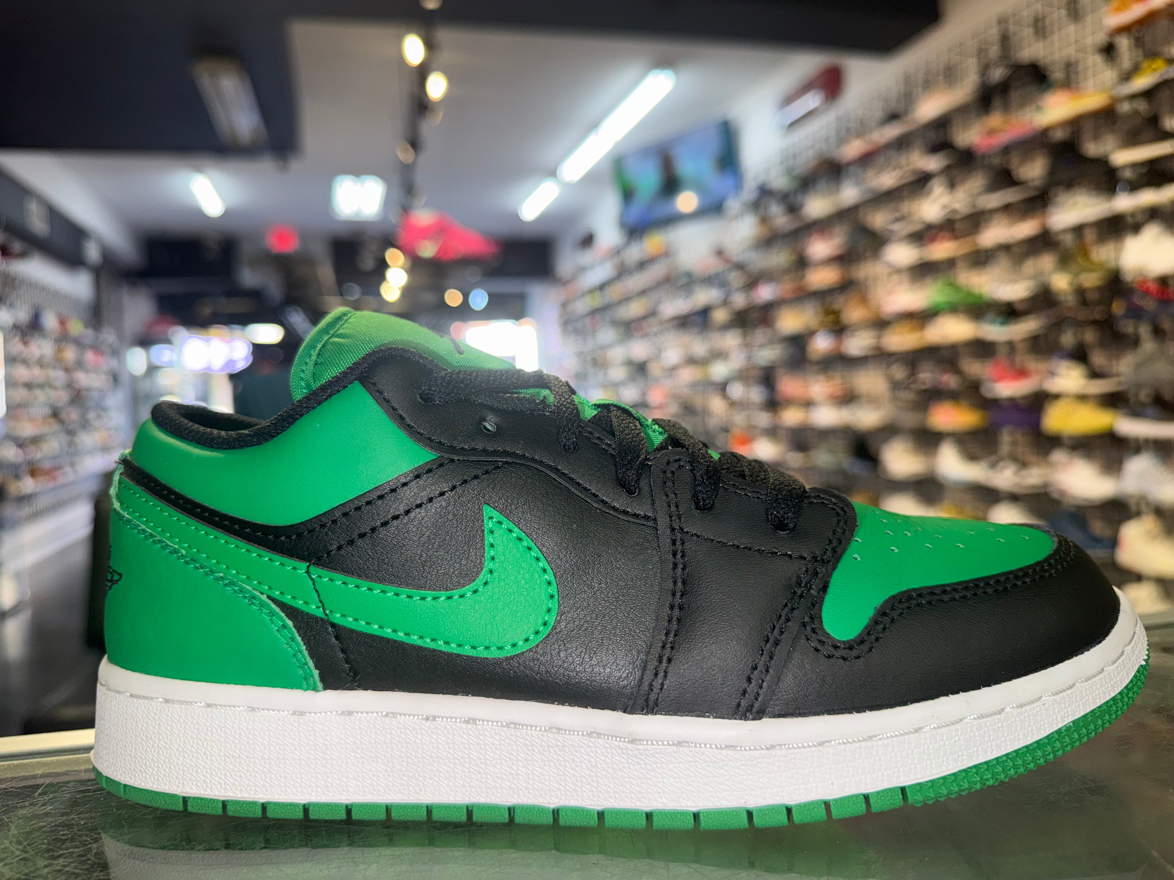 Size 5.5y Air Jordan 1 Low “Lucky Green”