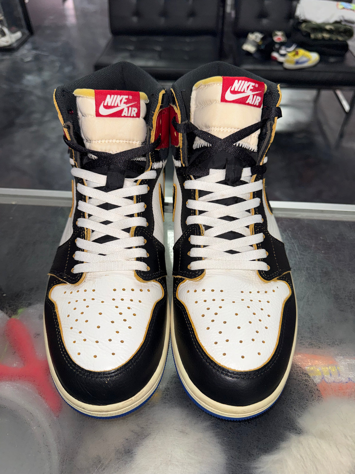 Air Jordan 1 Fragment x Union LA Varsity Red Sport Royal sneaker, pre-owned, size 10.5 – view 5