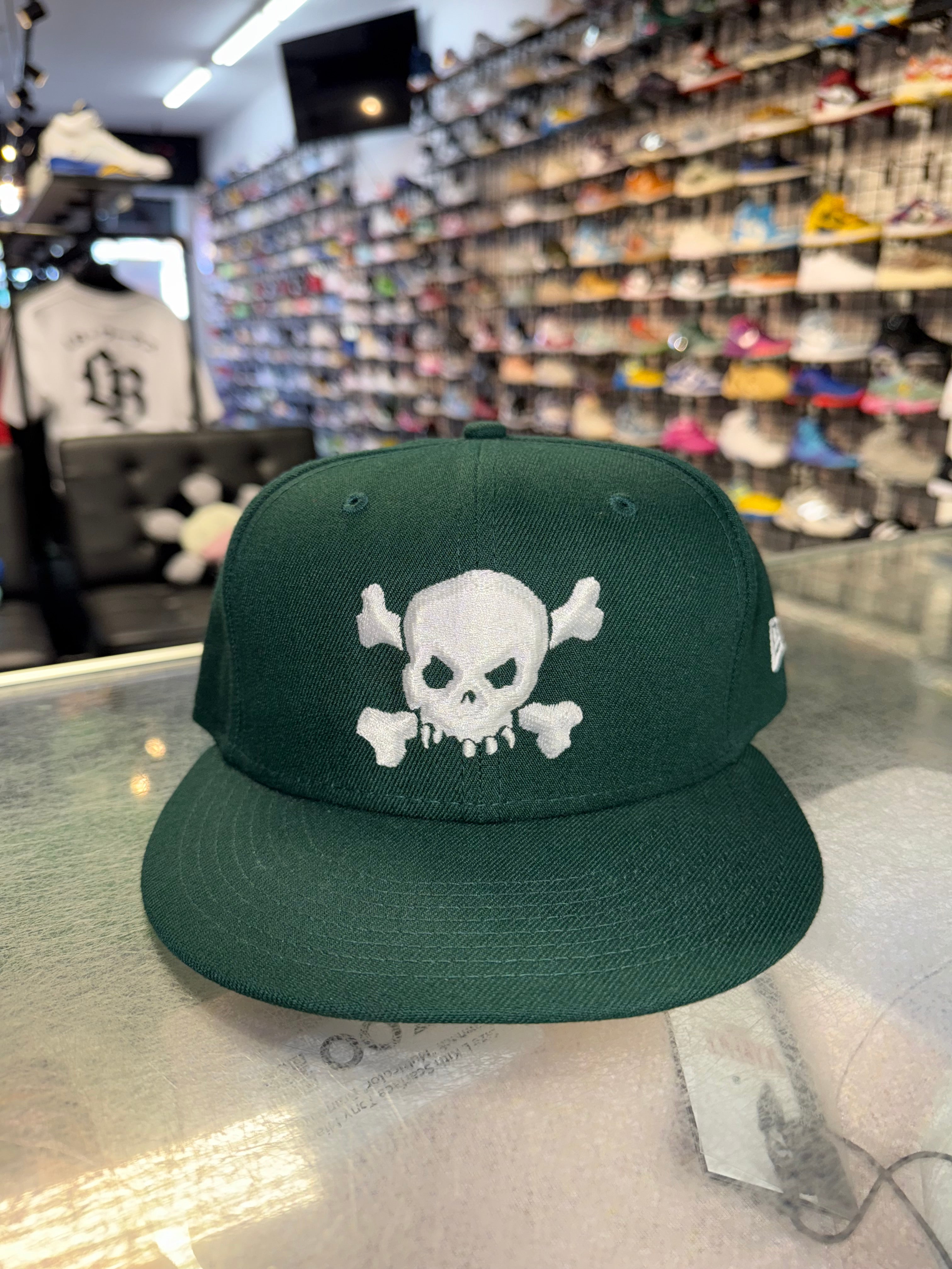 Size 7 1/8 Supreme Skull Fitted “Green”