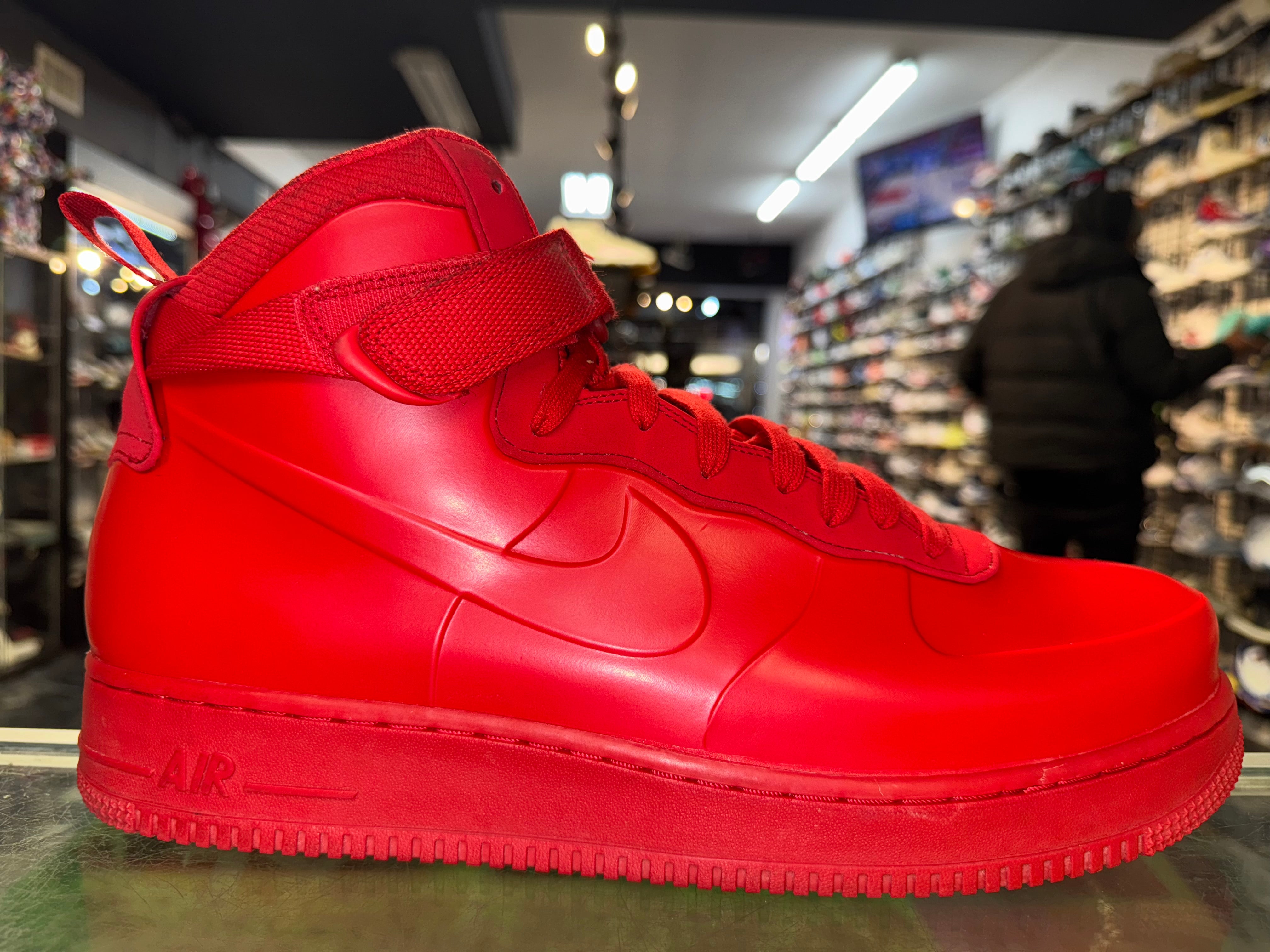 Size 13 Air Force 1 Foamposite Cup "University Red"