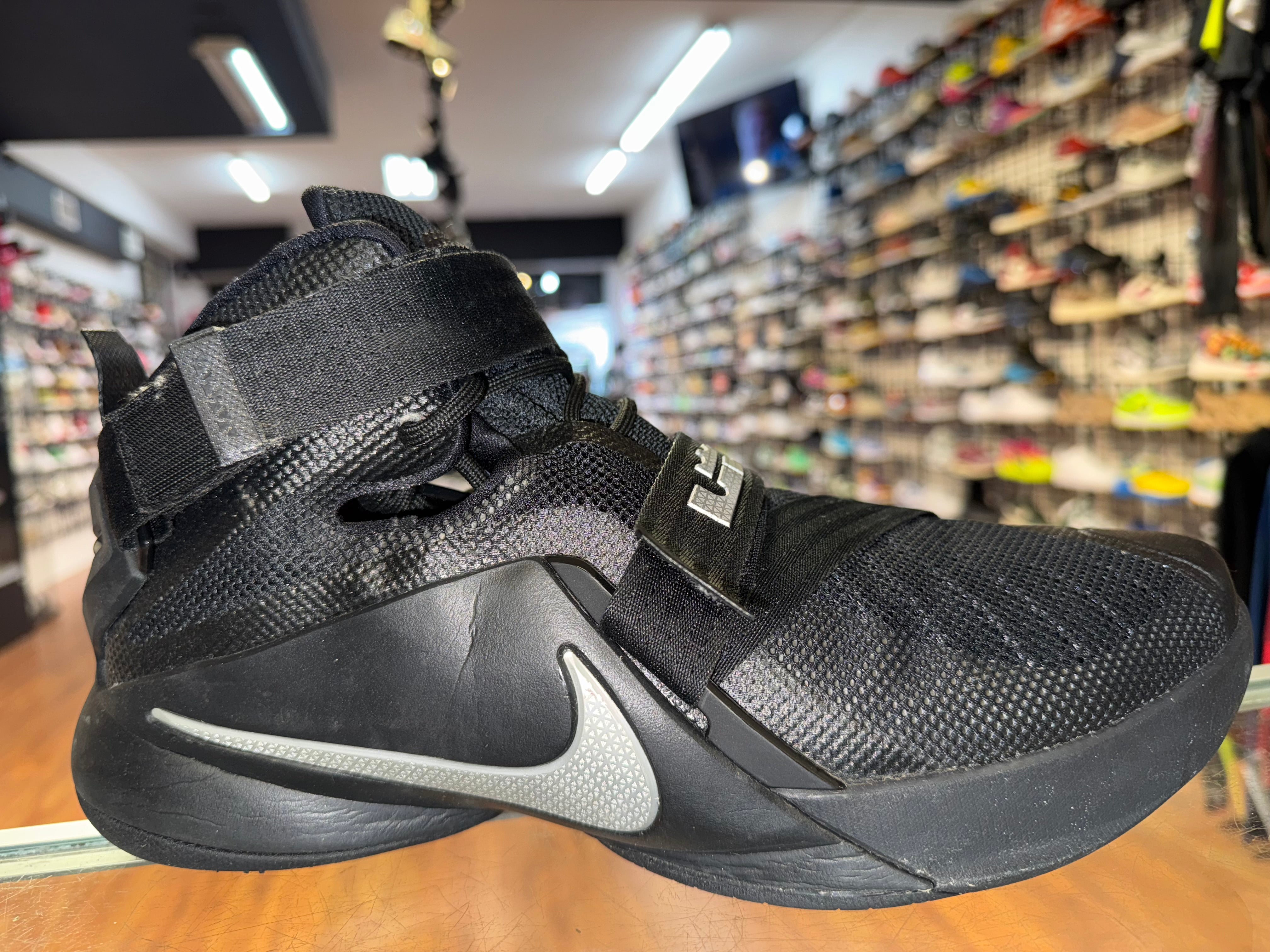Size 13 Lebron Zoom Soldier 9 "Black"