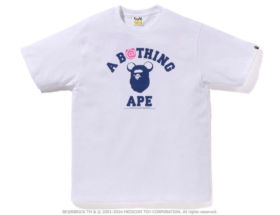 Size XXL Bape Medicom Toy College Logo Tee "Blue White" Brand New