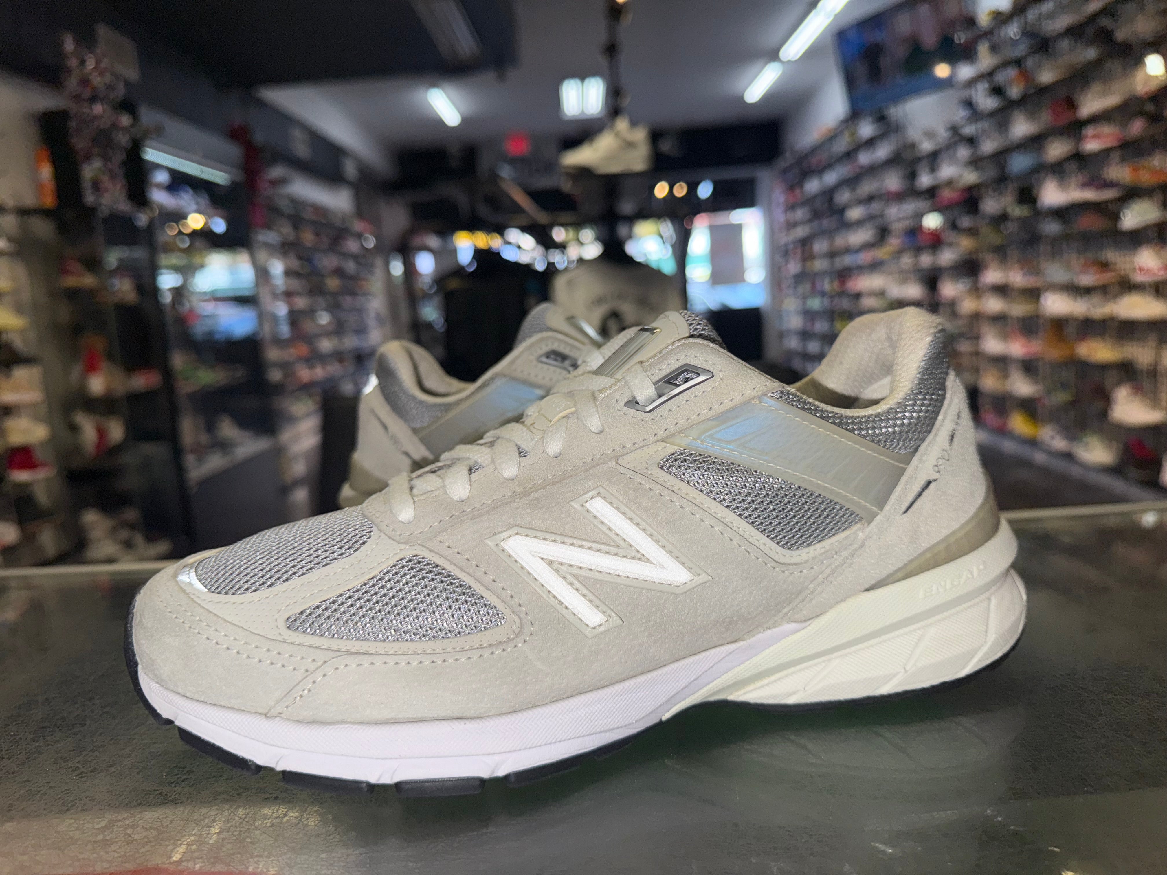 Size 8 New Balance 990v5 "Grey Cream"