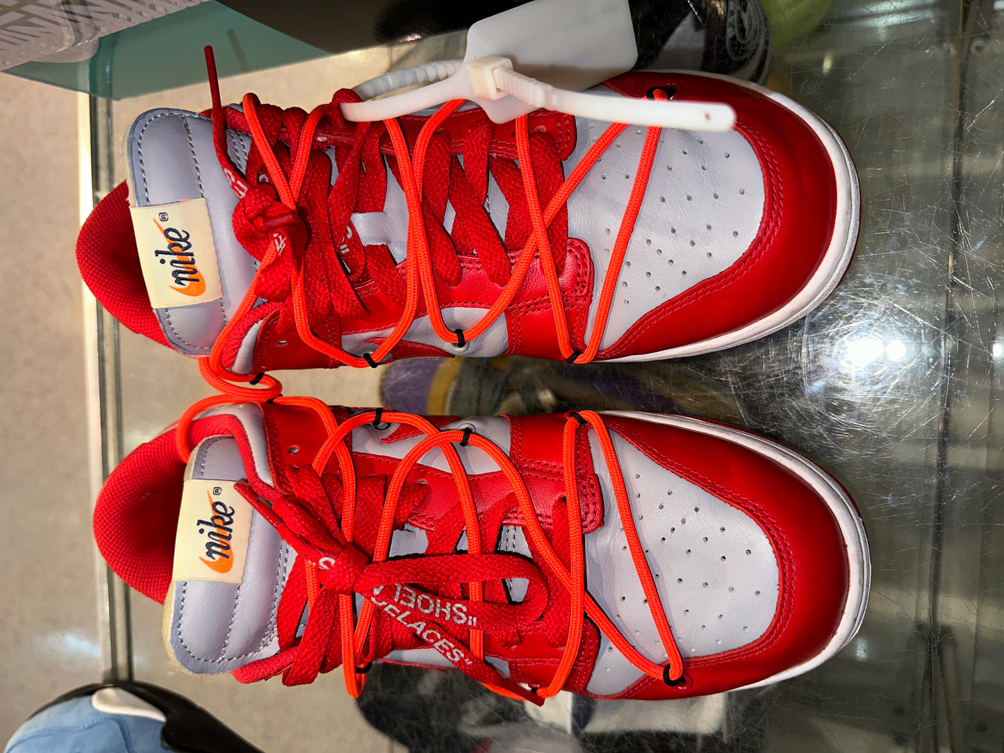 Size 8.5 Dunk Low Off White "University Red" (Mall)