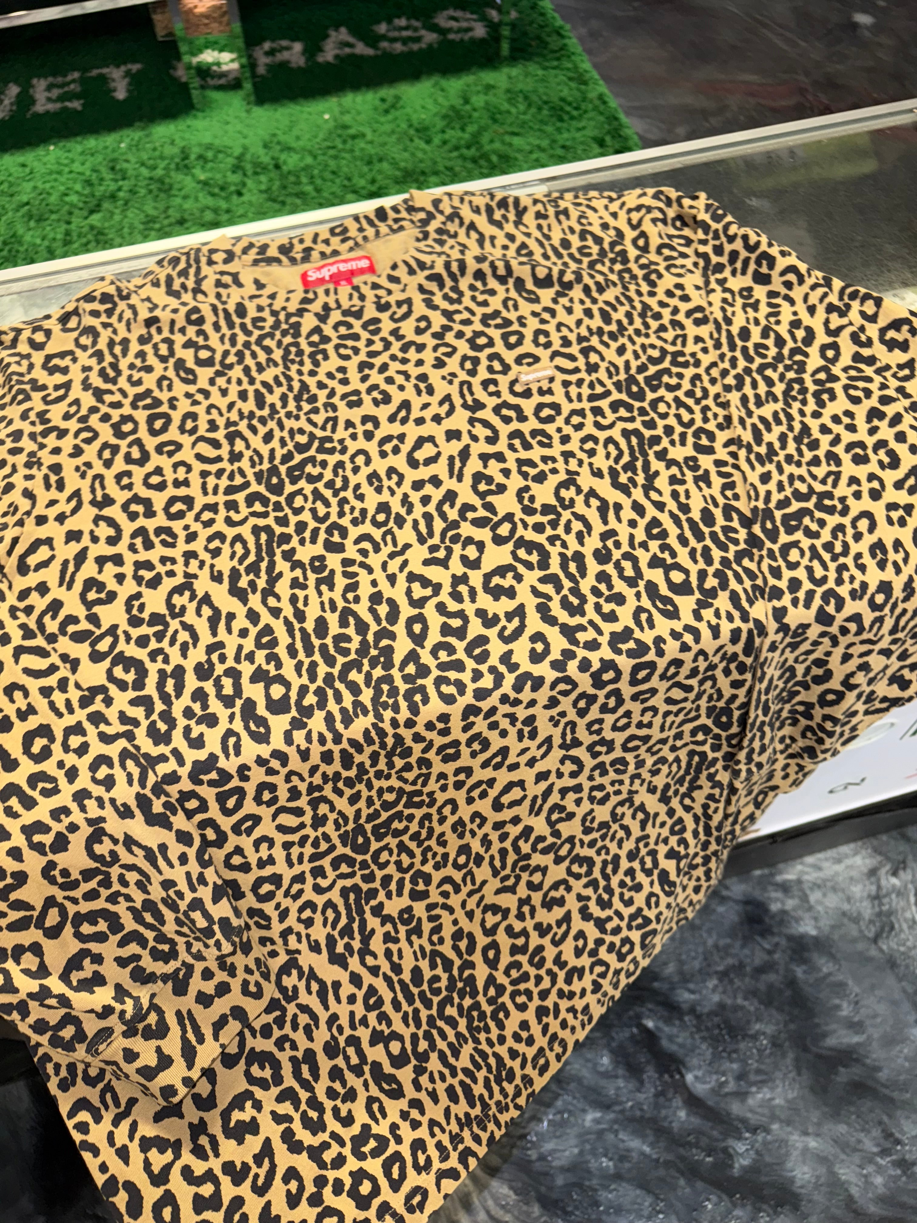 Size XL Supreme Mini BOGO LS Tee “Leopard” Brand New