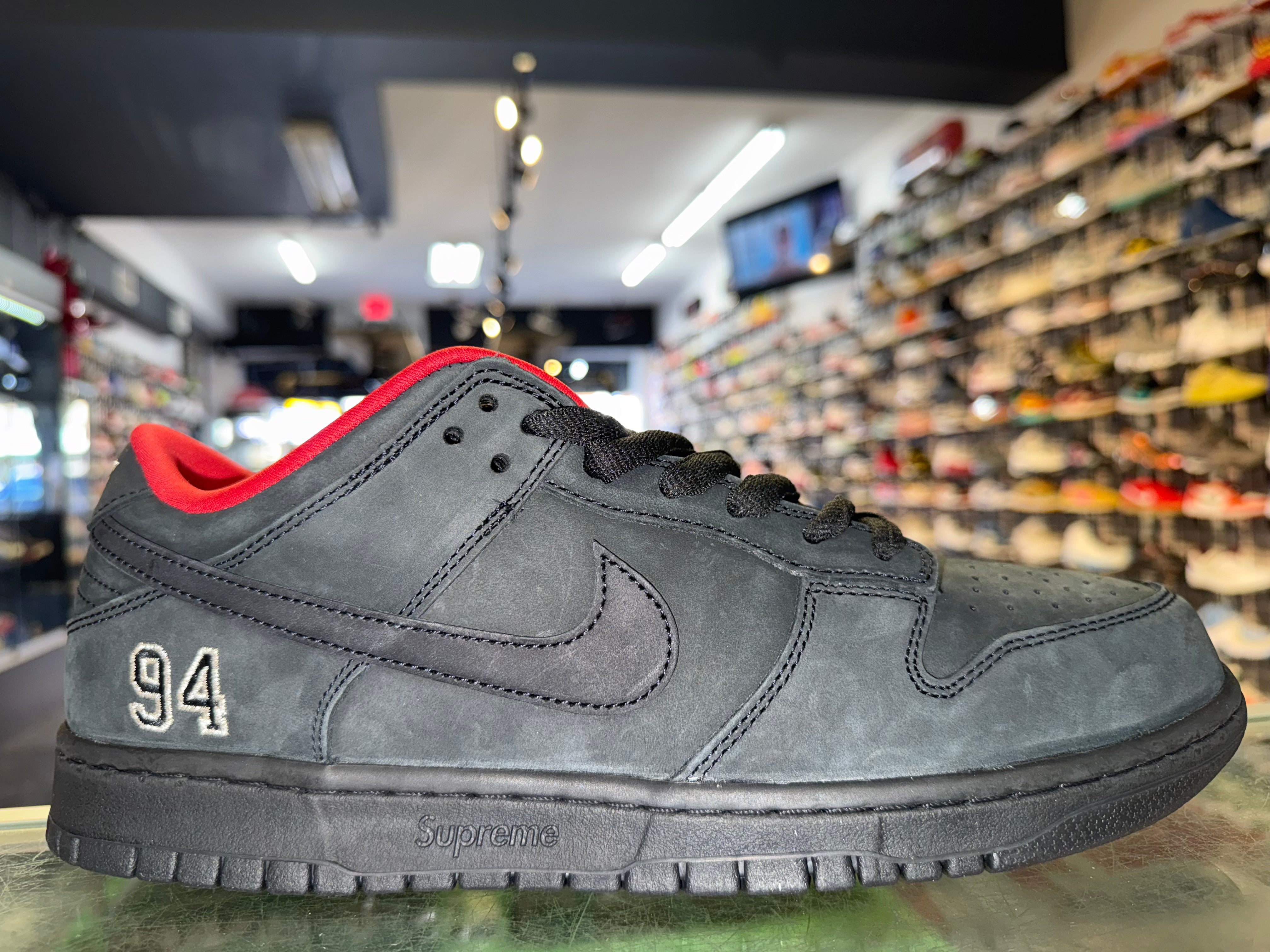 Size 12 Dunk Low SB Supreme 94 “Black” Brand New