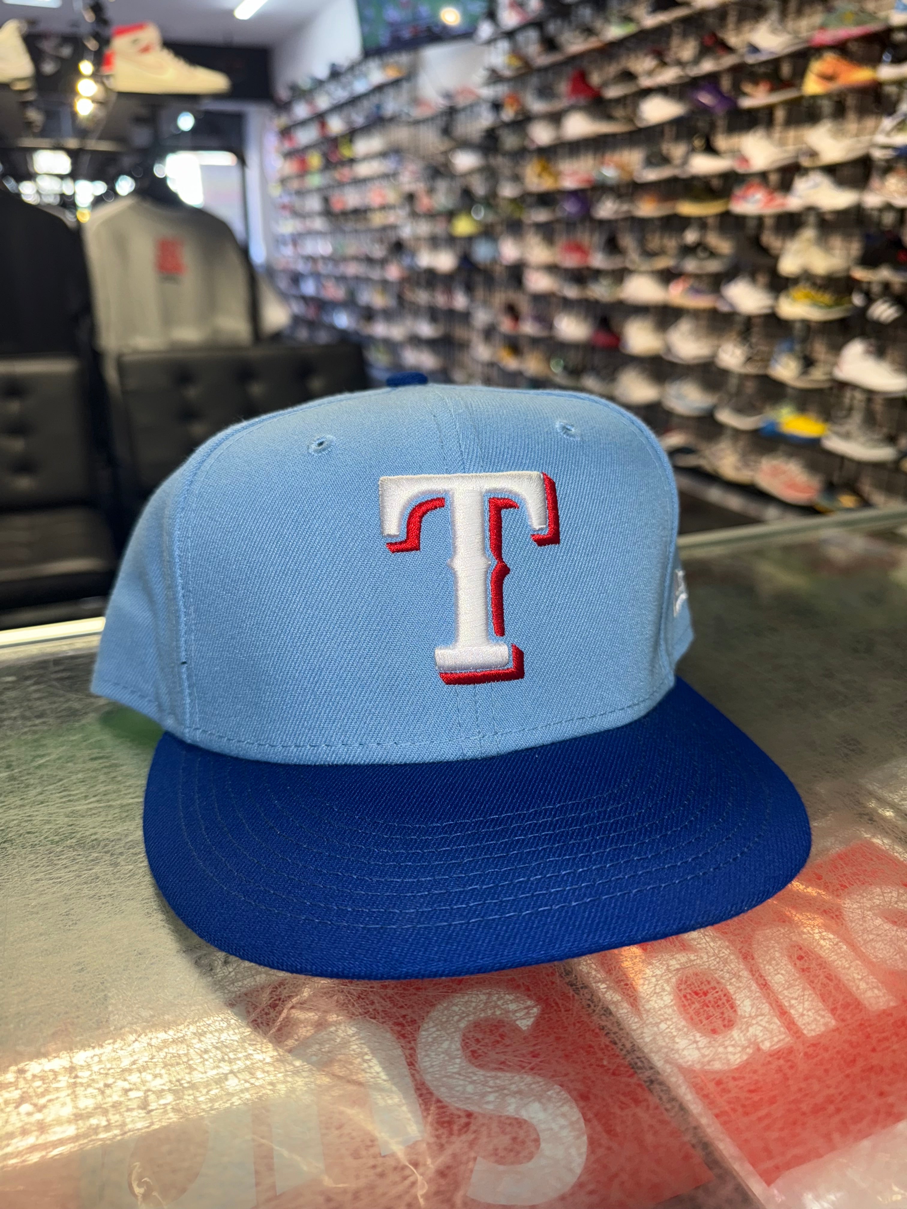 Size 7 3/4 New Era Fitted Hat “Rangers Blue”
