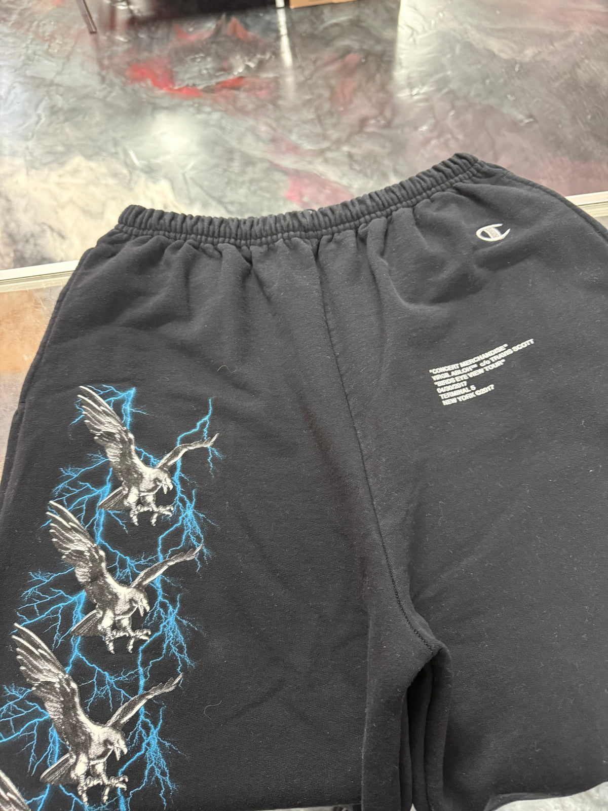 Travis Scott x Virgil Abloh Merchandise Sweatpants Black, pre-owned, size L – view 4