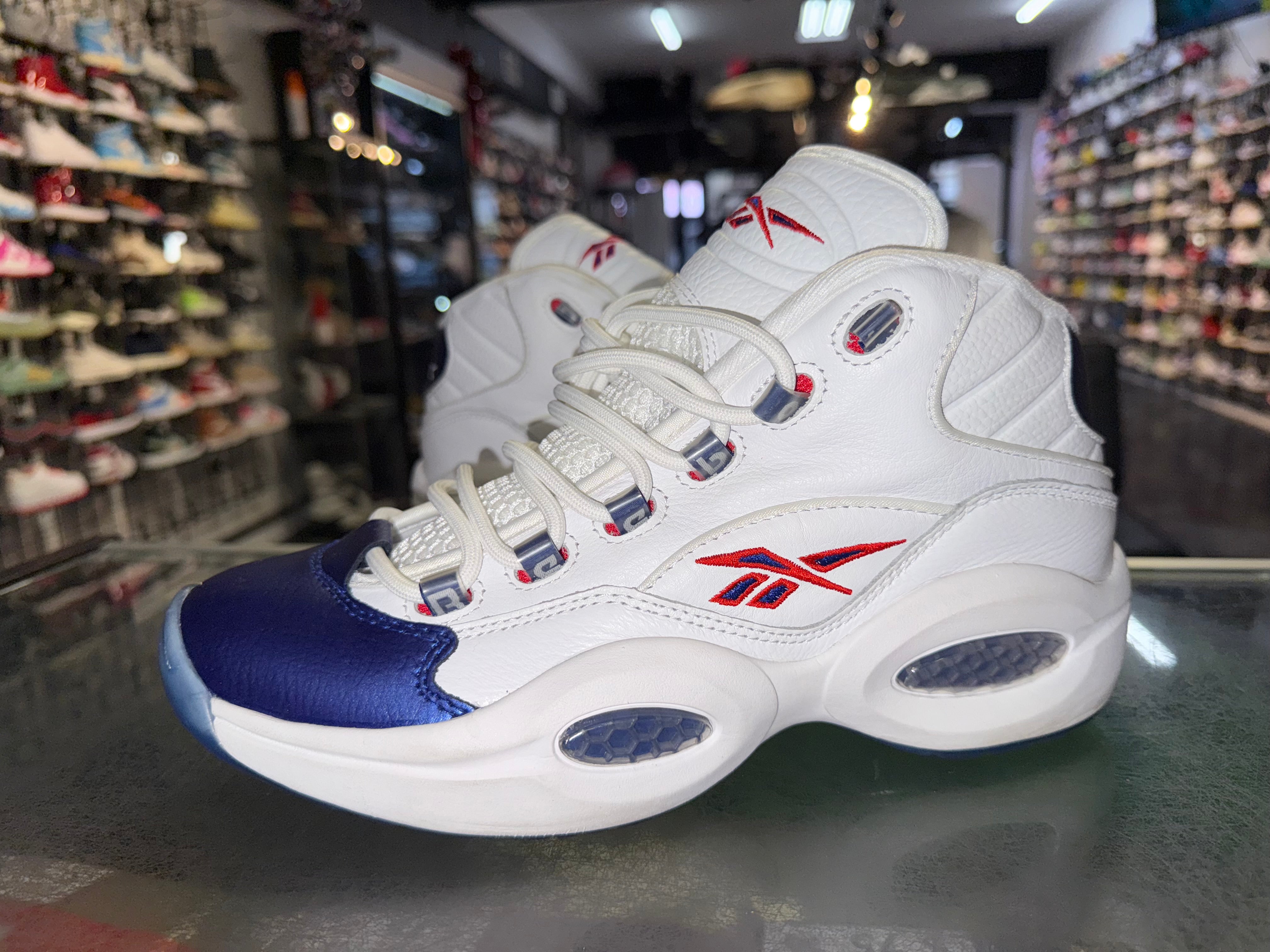 Size 9.5 Reebok Question "Blue Toe"