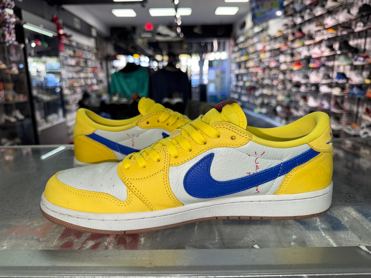 Air Jordan 1 Low Travis Scott Canary sneaker, pre-owned, size 11.5 (13W) – view 4