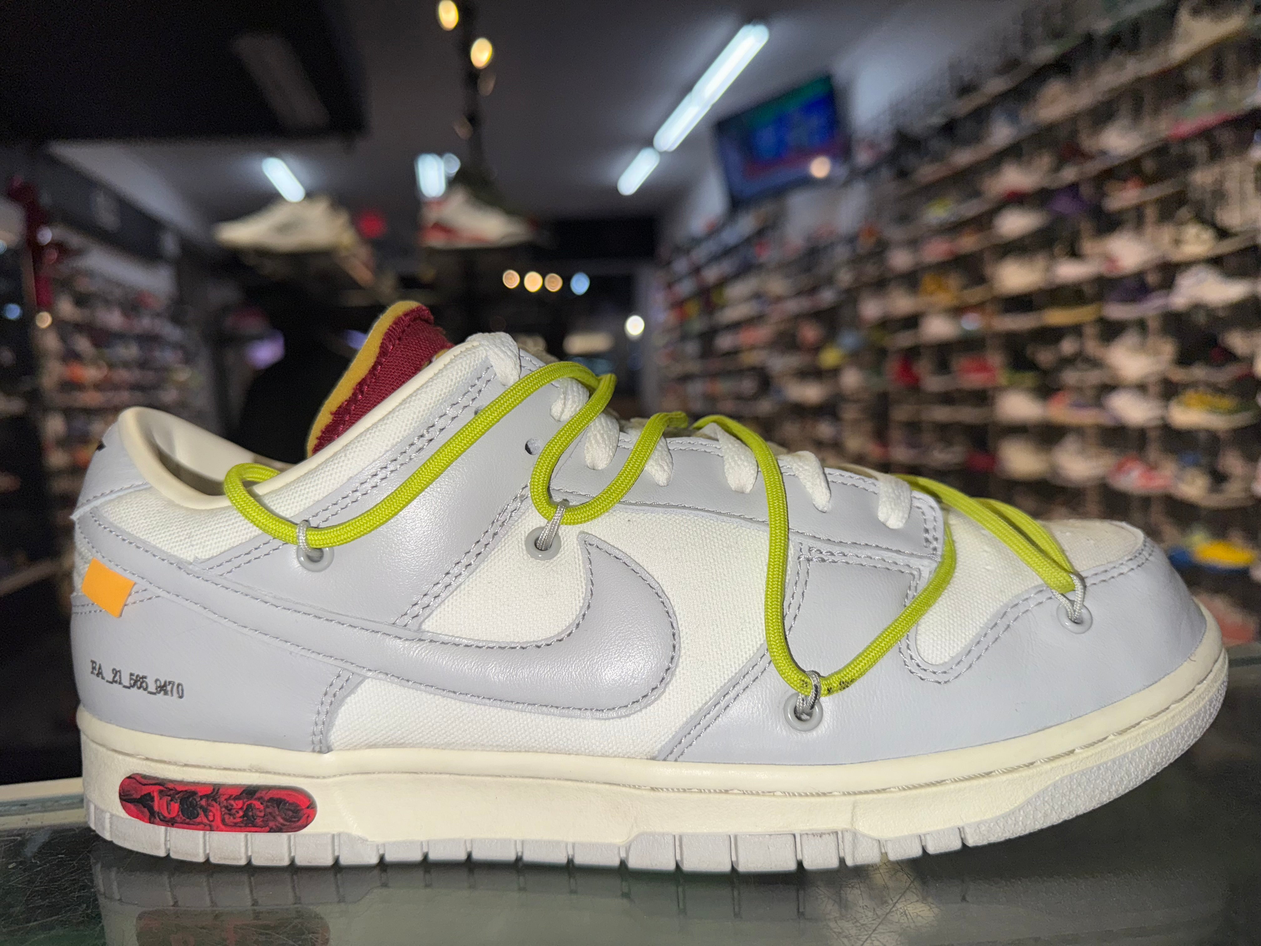 Size 10 Dunk Low Off White "Lot 8"