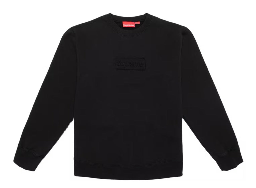 Size M Supreme Cutout Box Logo Crewneck “Black”