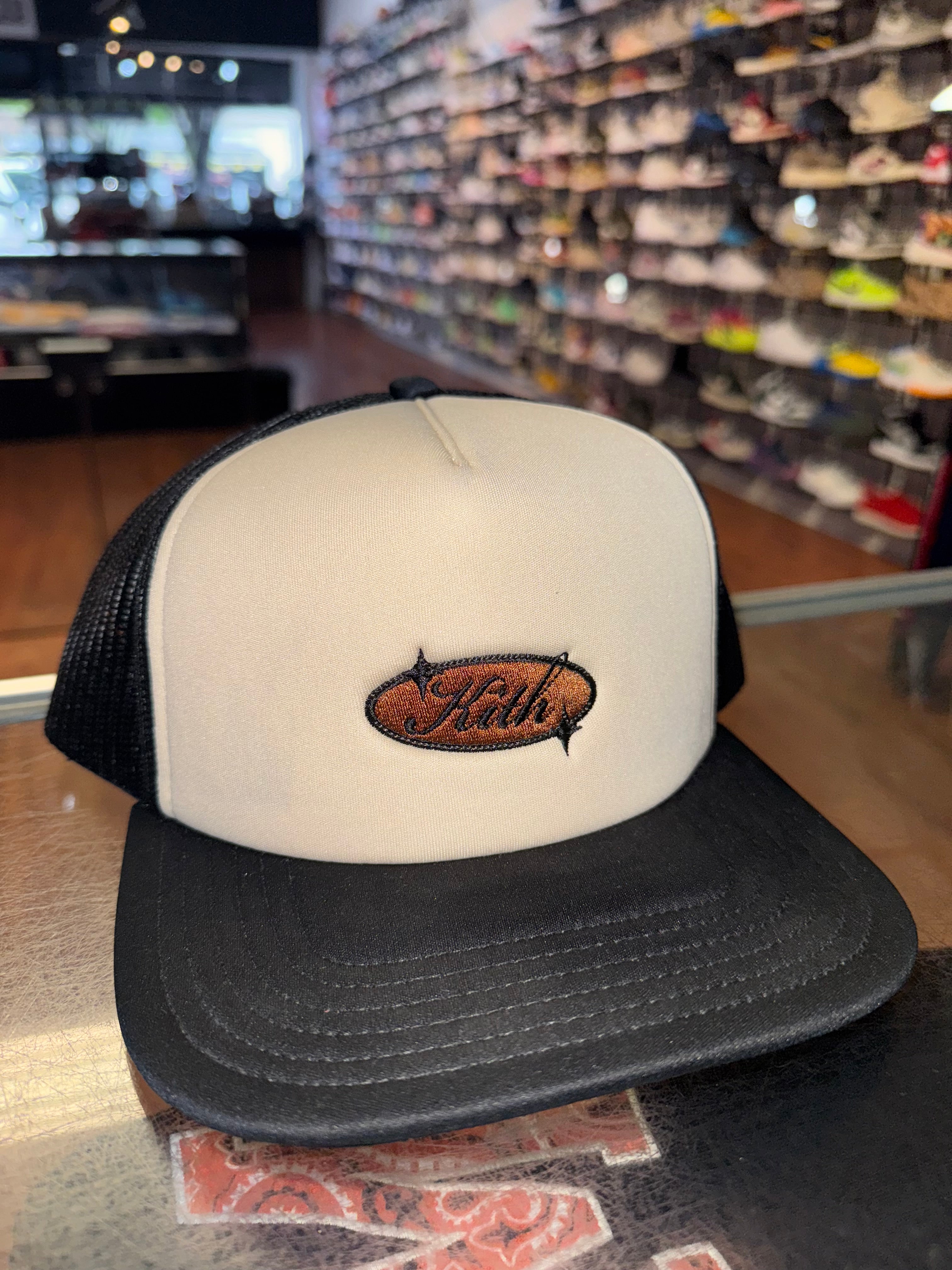 Size OS Kith Embroidered Trucker “Black”