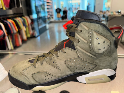 Size 9 Air Jordan 6 Travis Scott “Olive” (Mall)