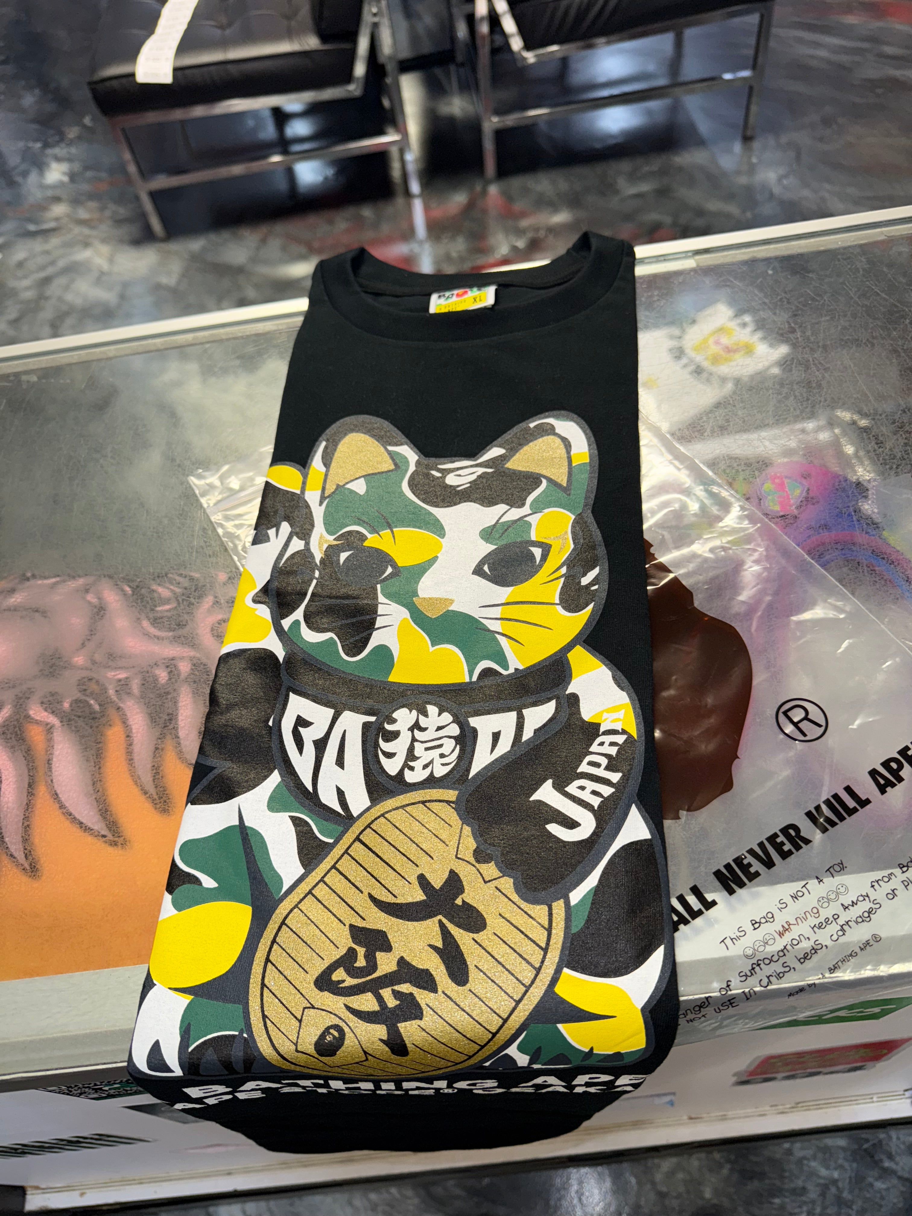 Size XL Bape Osaka Cat Tee "Black" Brand New