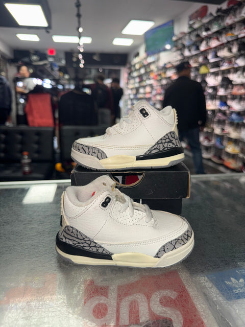 Size 5c Air Jordan 3 "White Cement Reimagined" (TD)