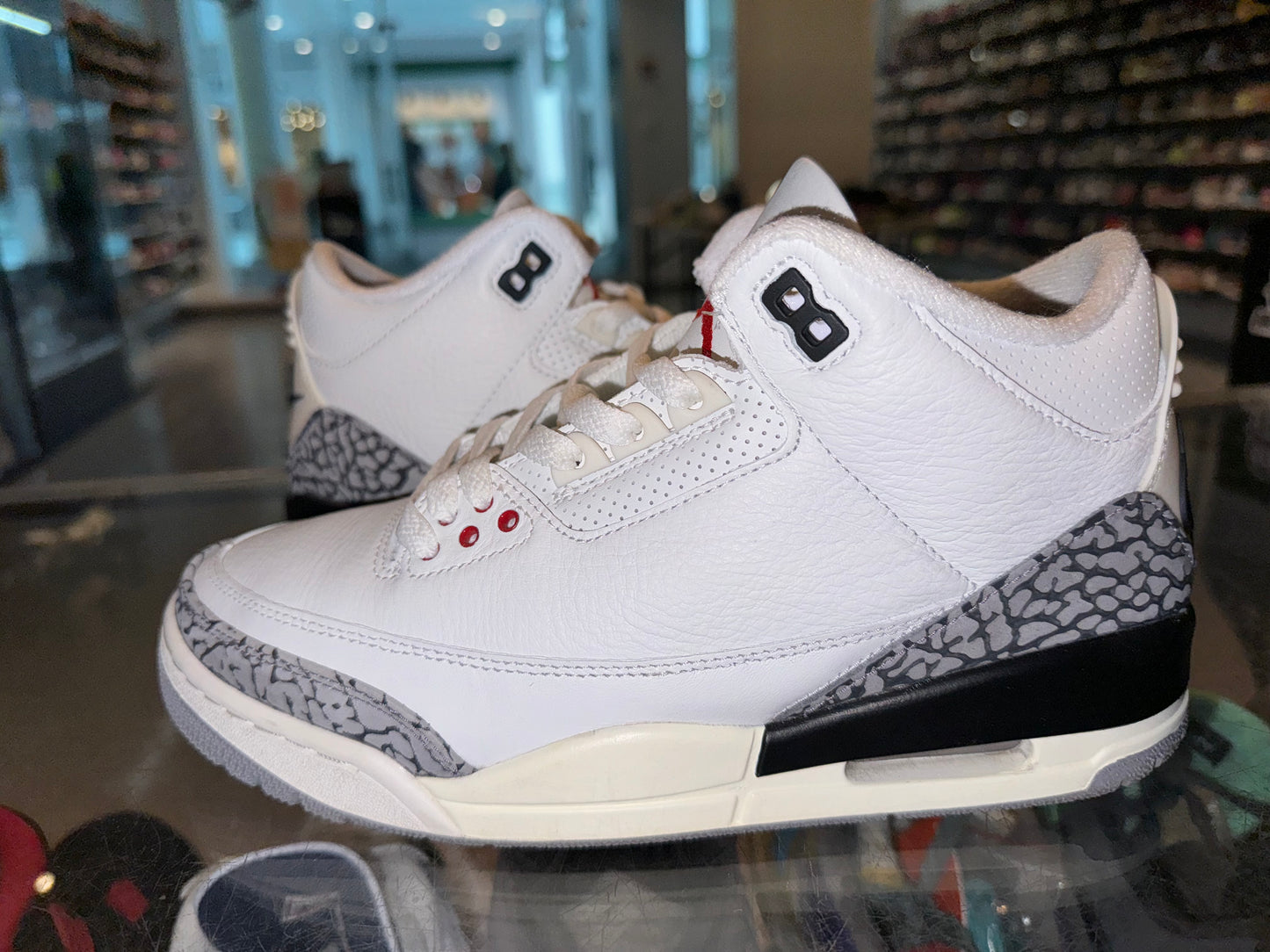 Size 7 Air Jordan 3 Reimagined “White Cement” (Mall)