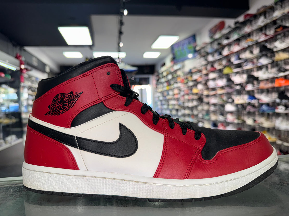 Size 13 Air Jordan 1 Mid "Chicago Toe"