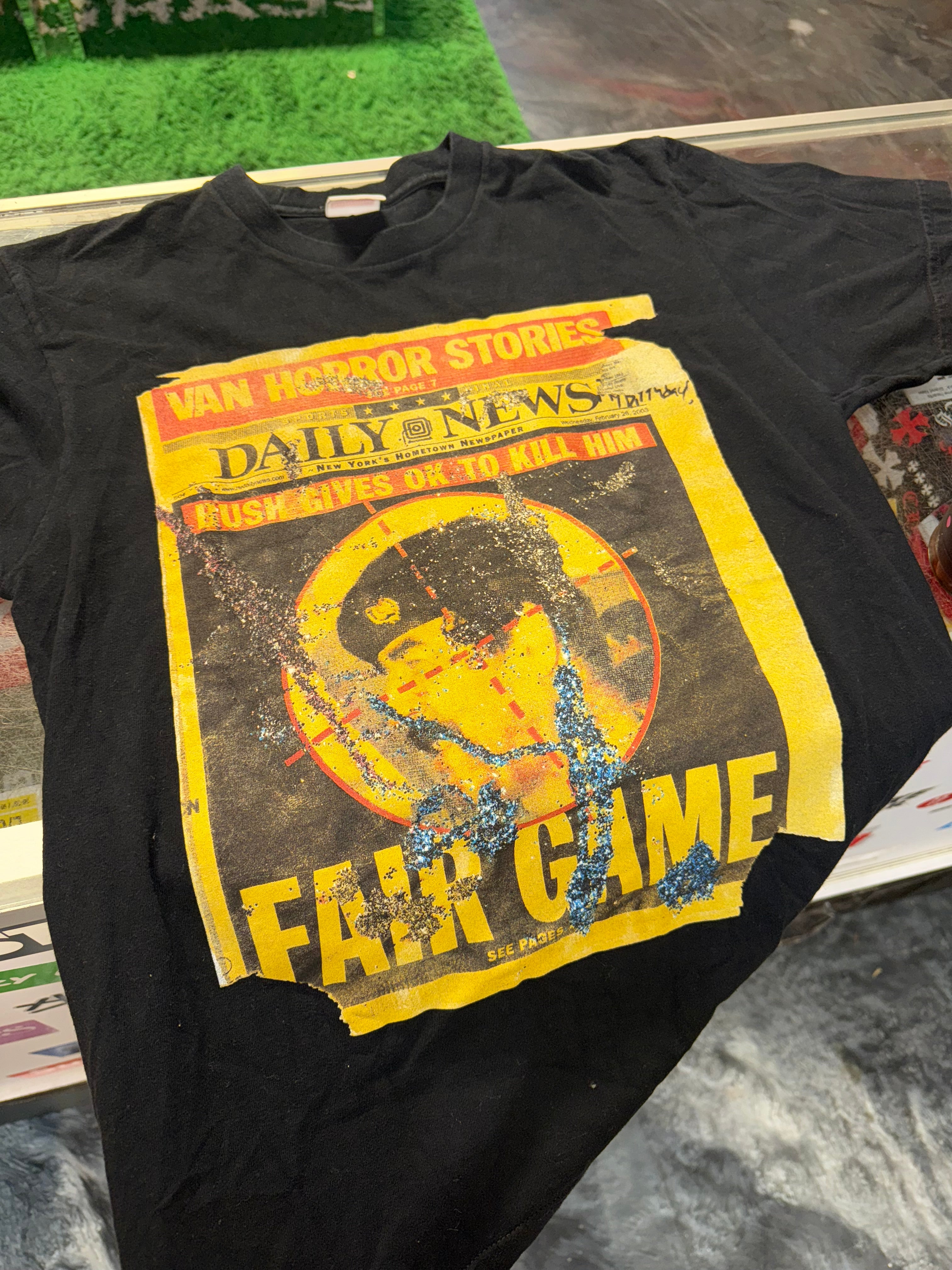 Size M Supreme Dash Snow Tee “Black”