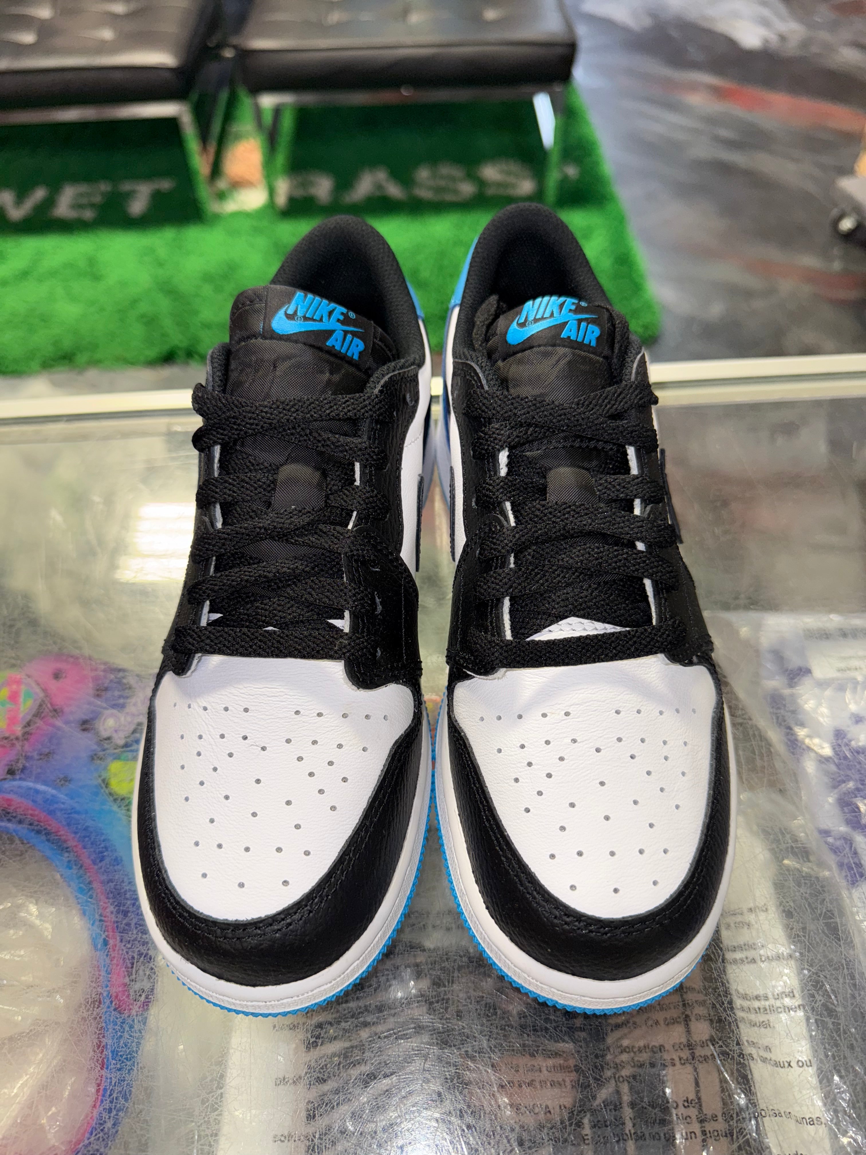 Size 6.5y Air Jordan 1 Low "Dark Powder Blue" Brand New