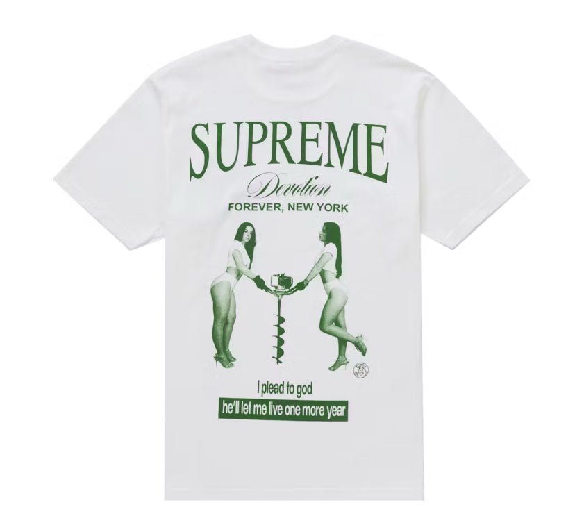 Size L Supreme Devotion Tee “White”