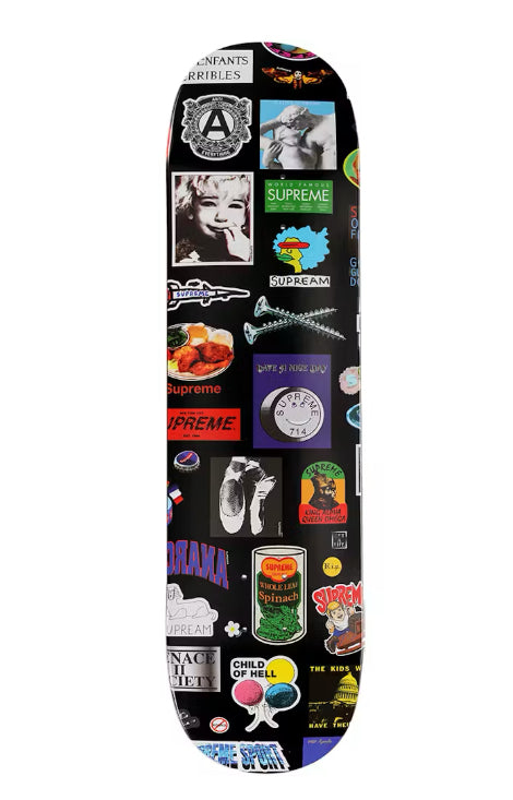 Supreme Stickers Skateboard Deck "Black" Brand New