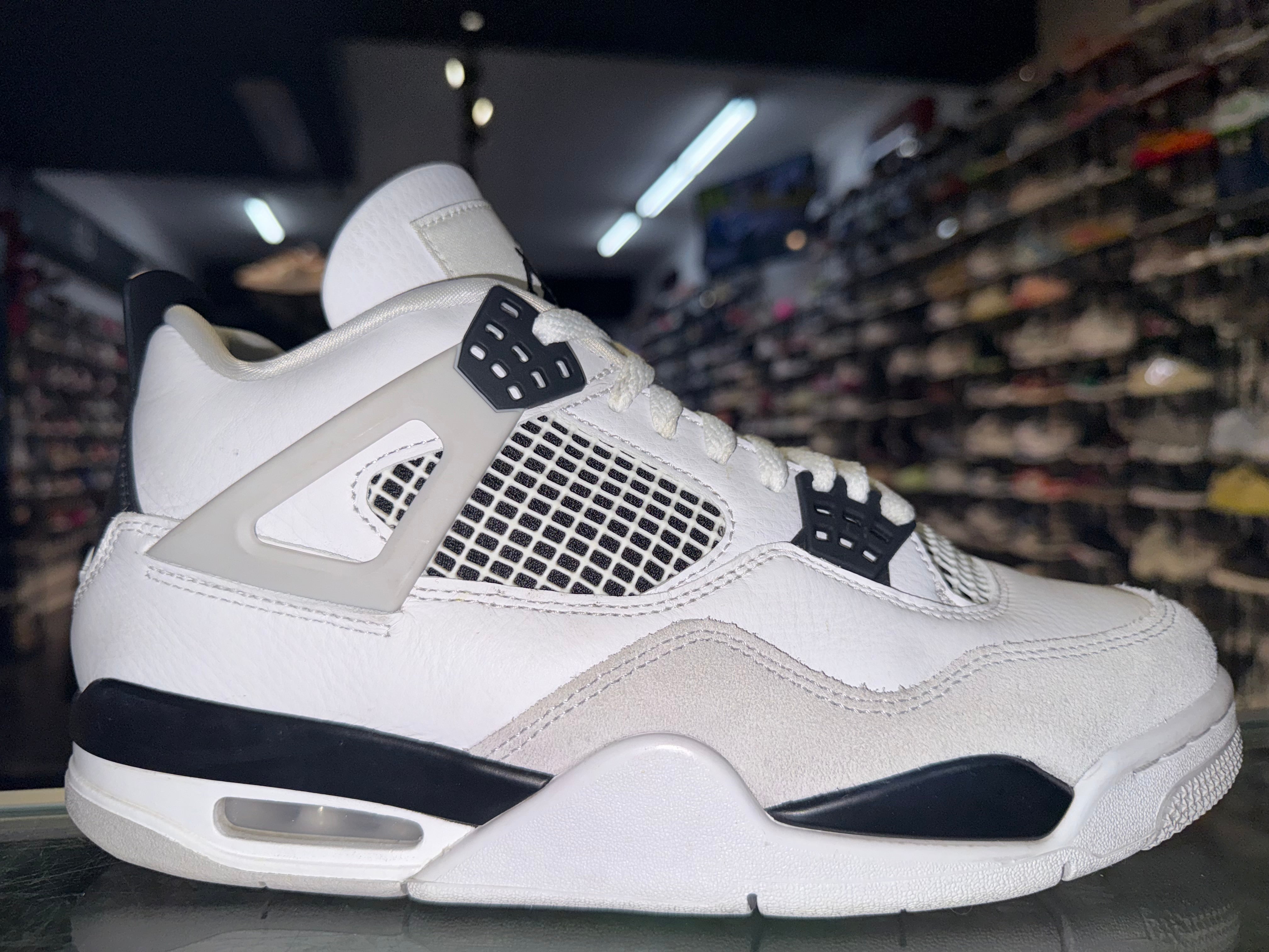 Size 8.5 Air Jordan 4 "Military Black"