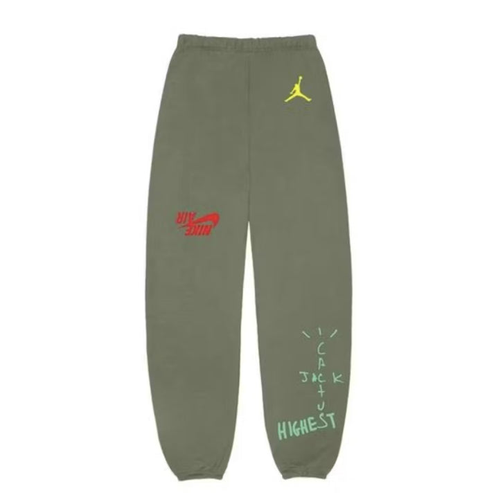 Size M Travis Scott Air Jordan Sweatpants “Olive” Brand New