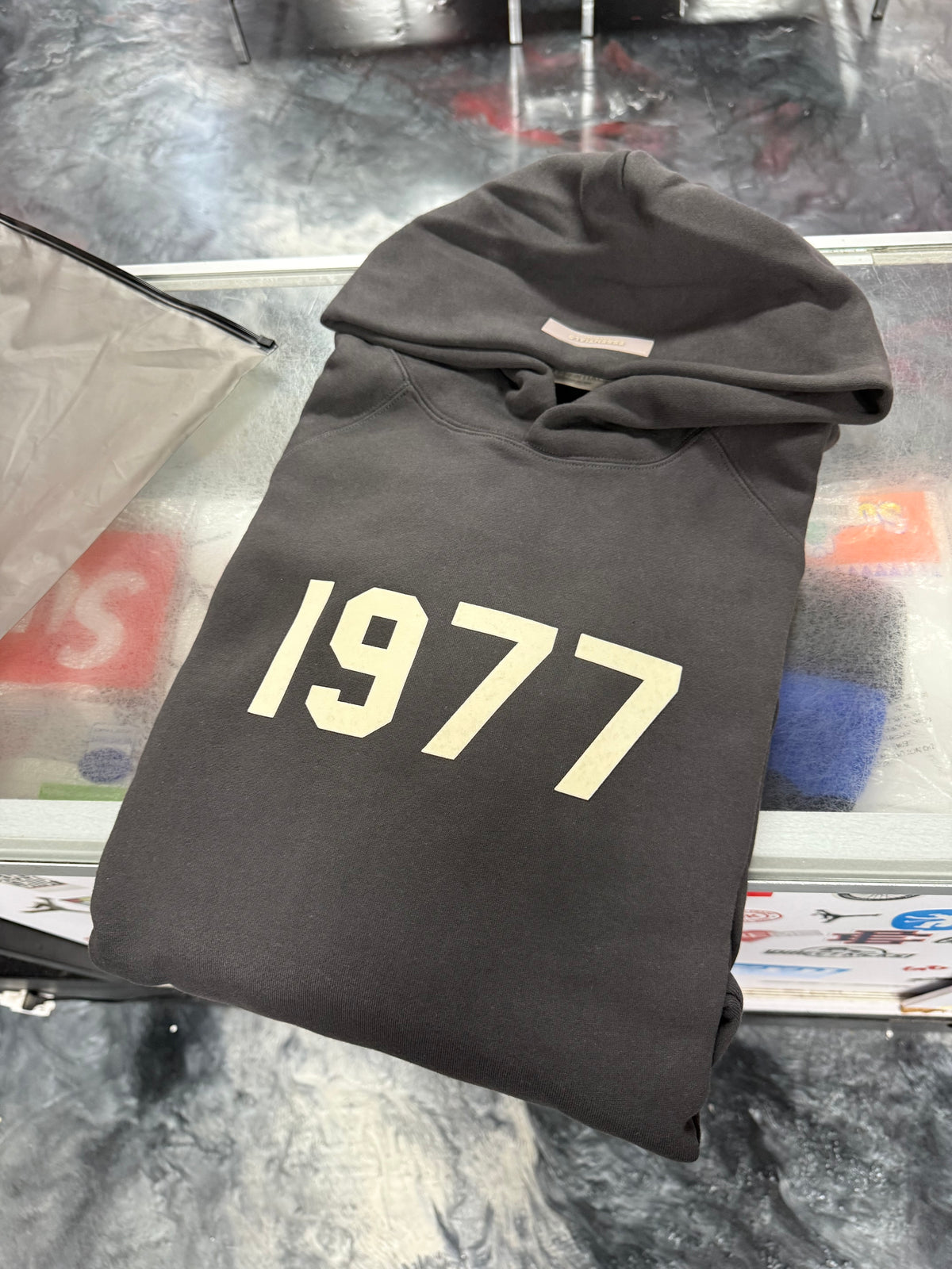 Size XL Essentials FOG 1977 Hoodie “Iron” Brand New