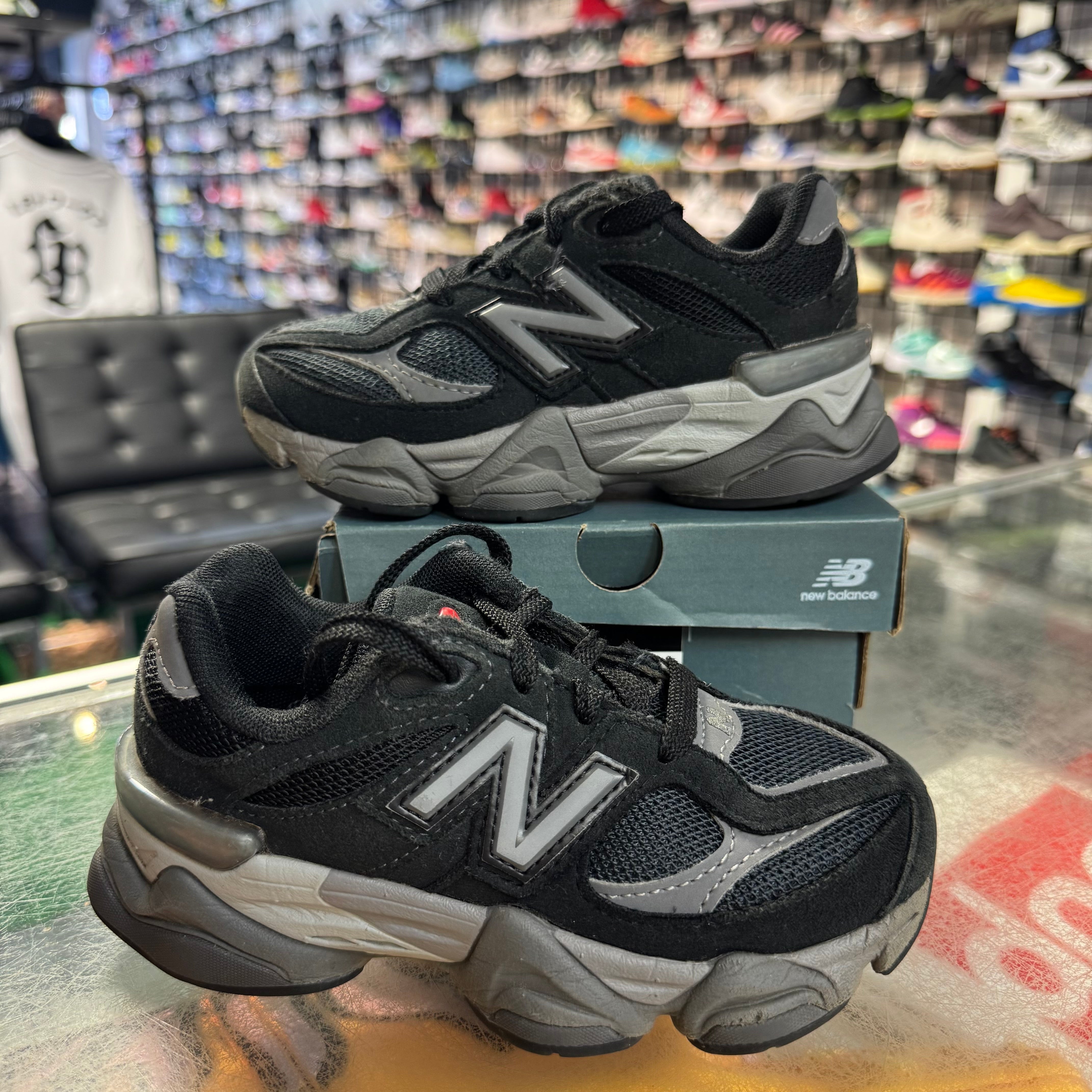 Size 11c New Balance 9060 "Black Castlerock" (PS)