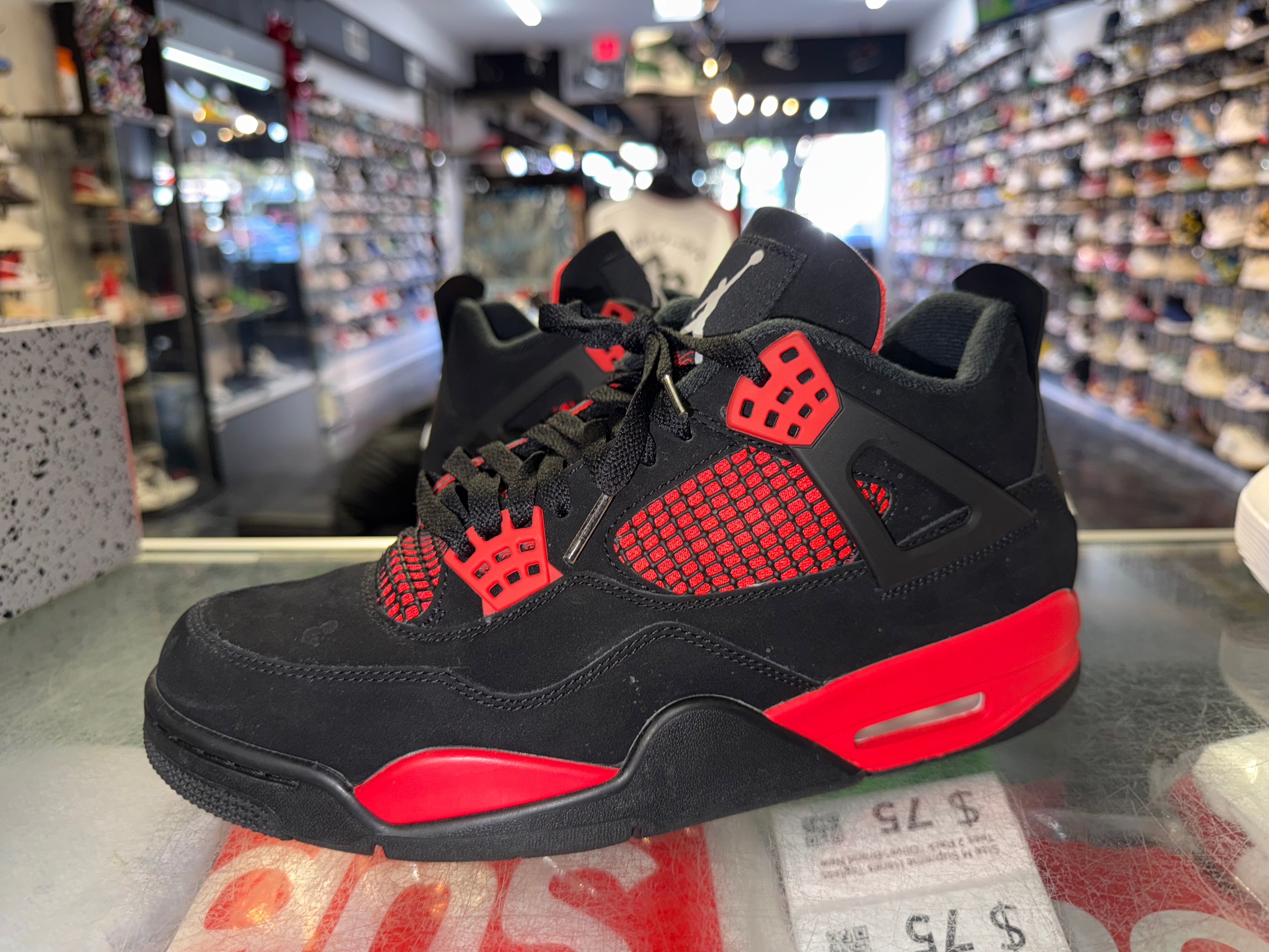 Size 9.5 Air Jordan 4 "Red Thunder"