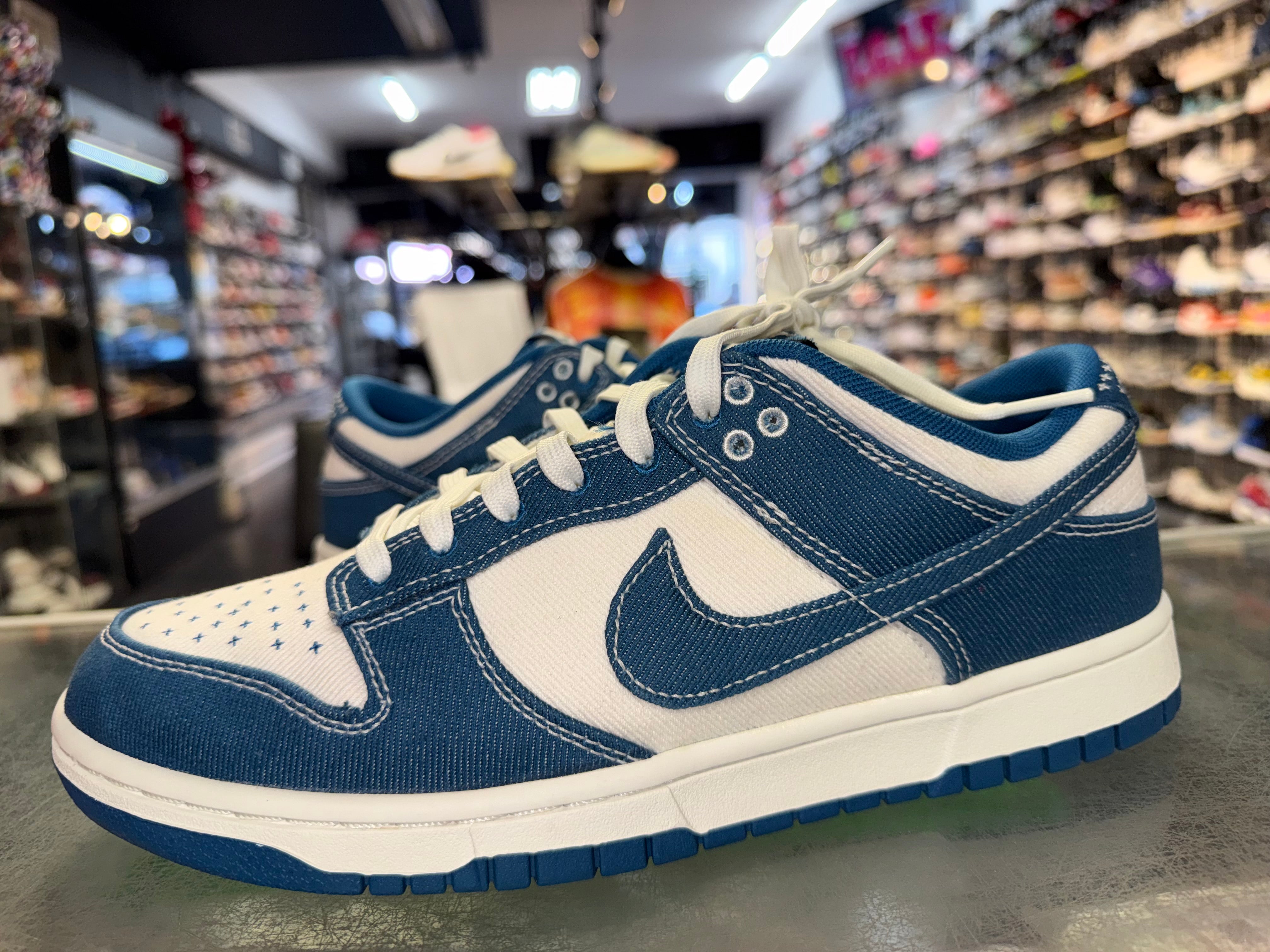 Size 9.5 Dunk Low "Industrial Blue Sashiko"