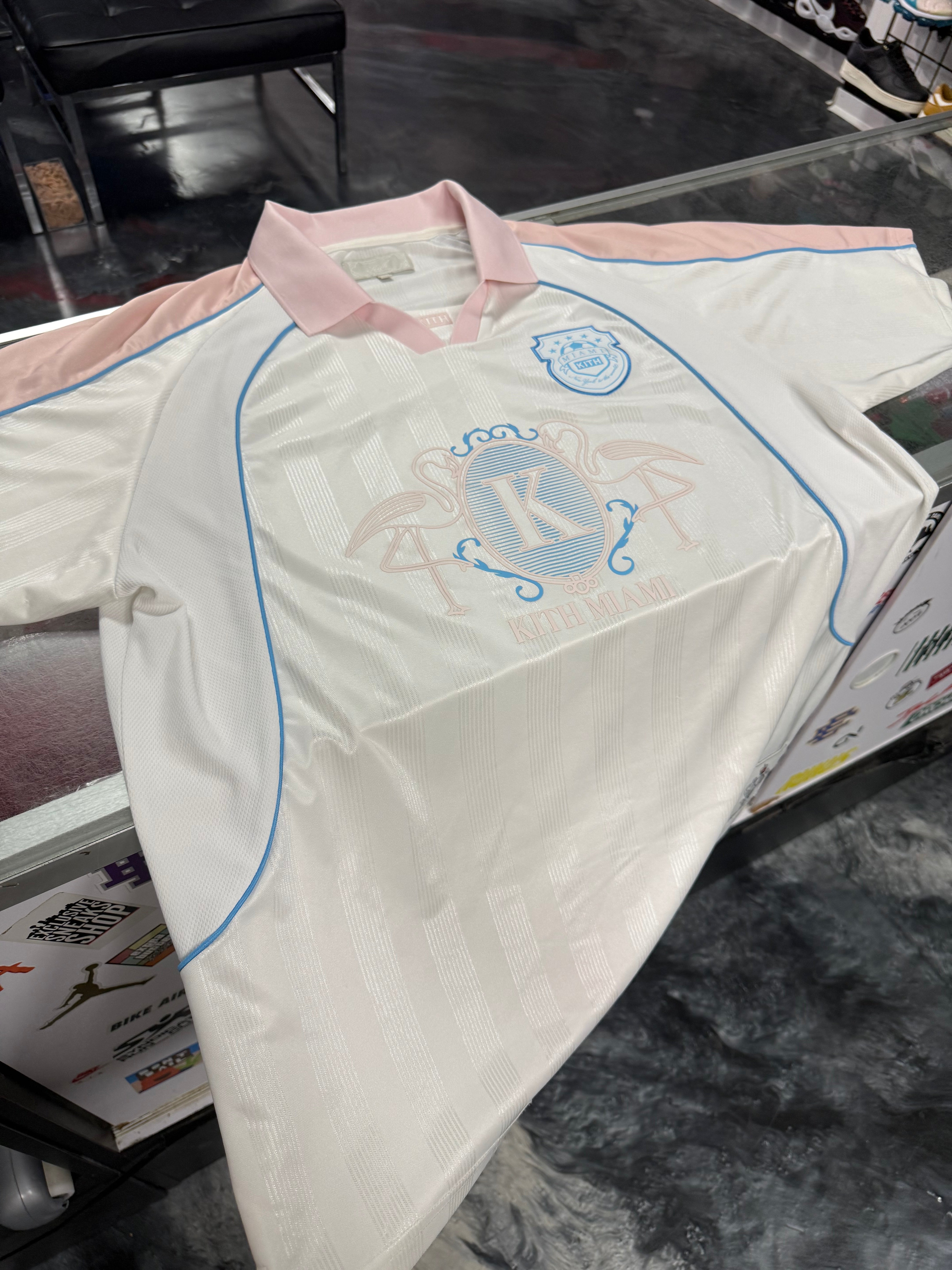 Size XL Kith Miami Store Exclusive Jersey “Blue/Pink”
