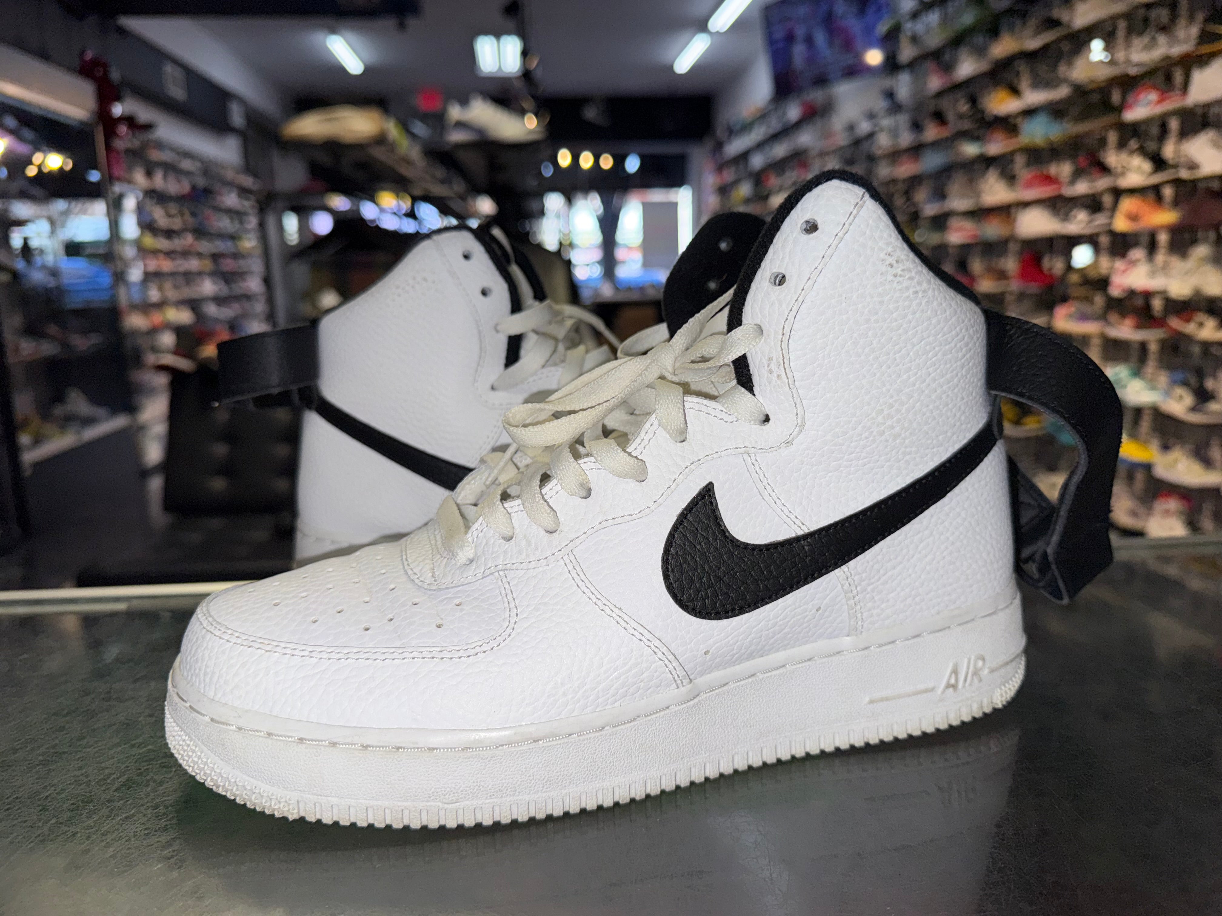 Size 9.5 AF1 High "White Black" - R