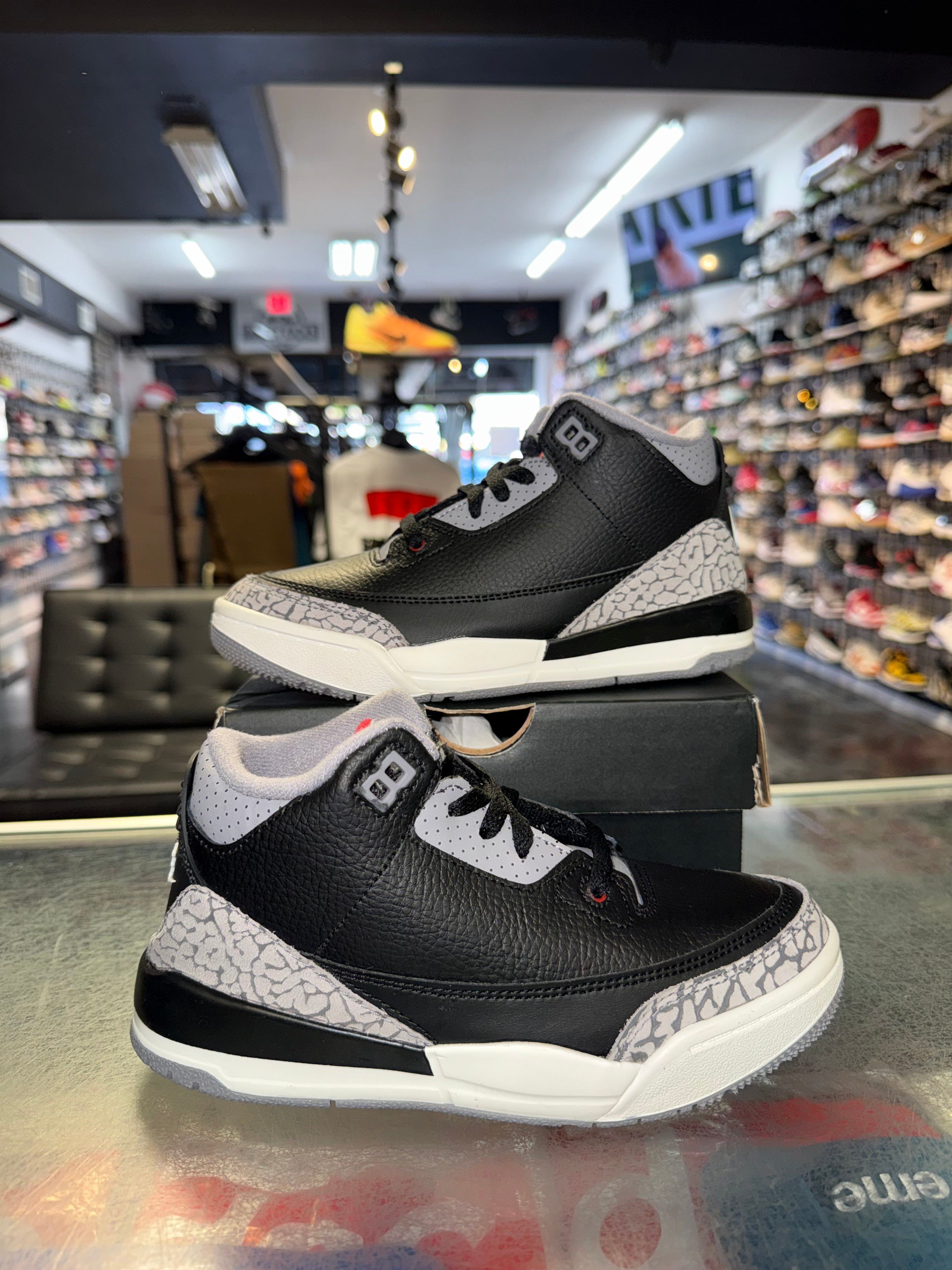 Size 1y Air Jordan 3 "Black Cement" (PS)